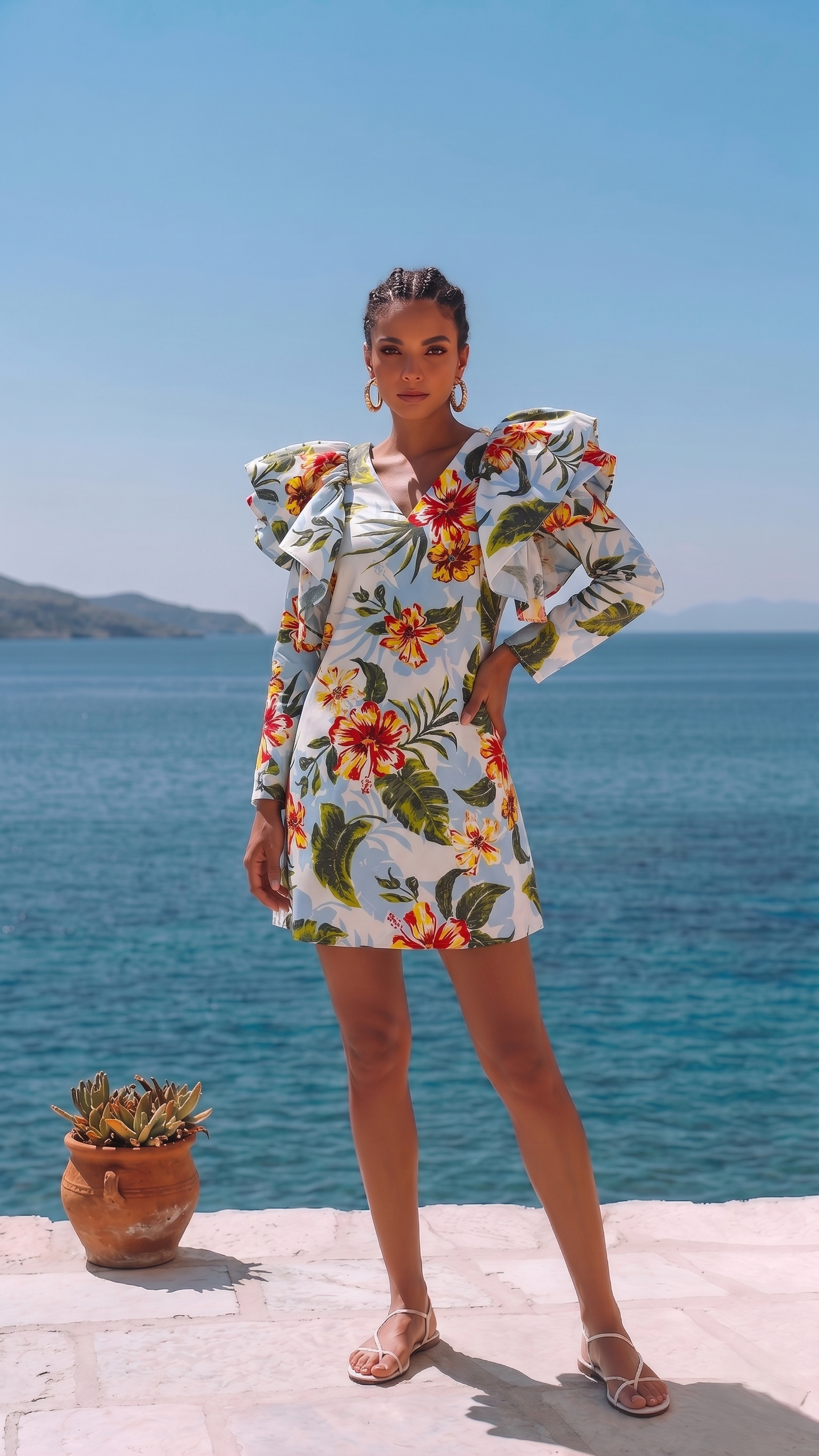 BLUE HAWAII RUFFLE MINI