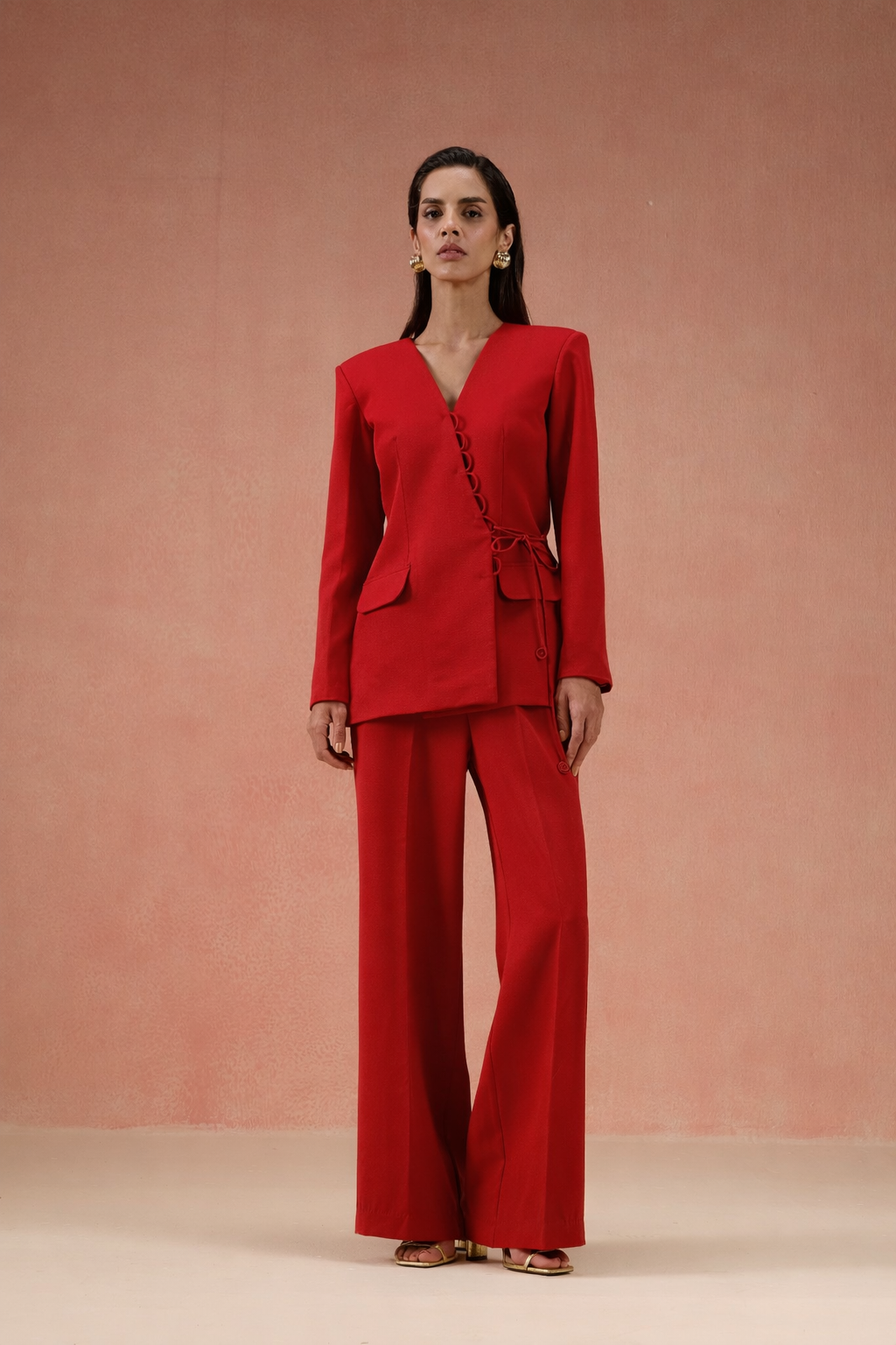 COBALT BLUE CORD BLAZER SET