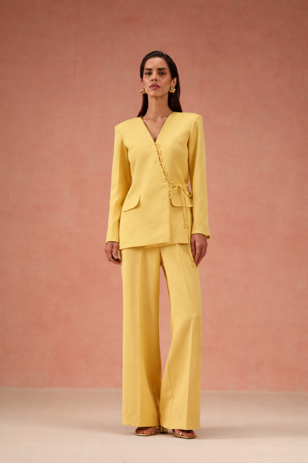 COBALT BLUE CORD BLAZER SET