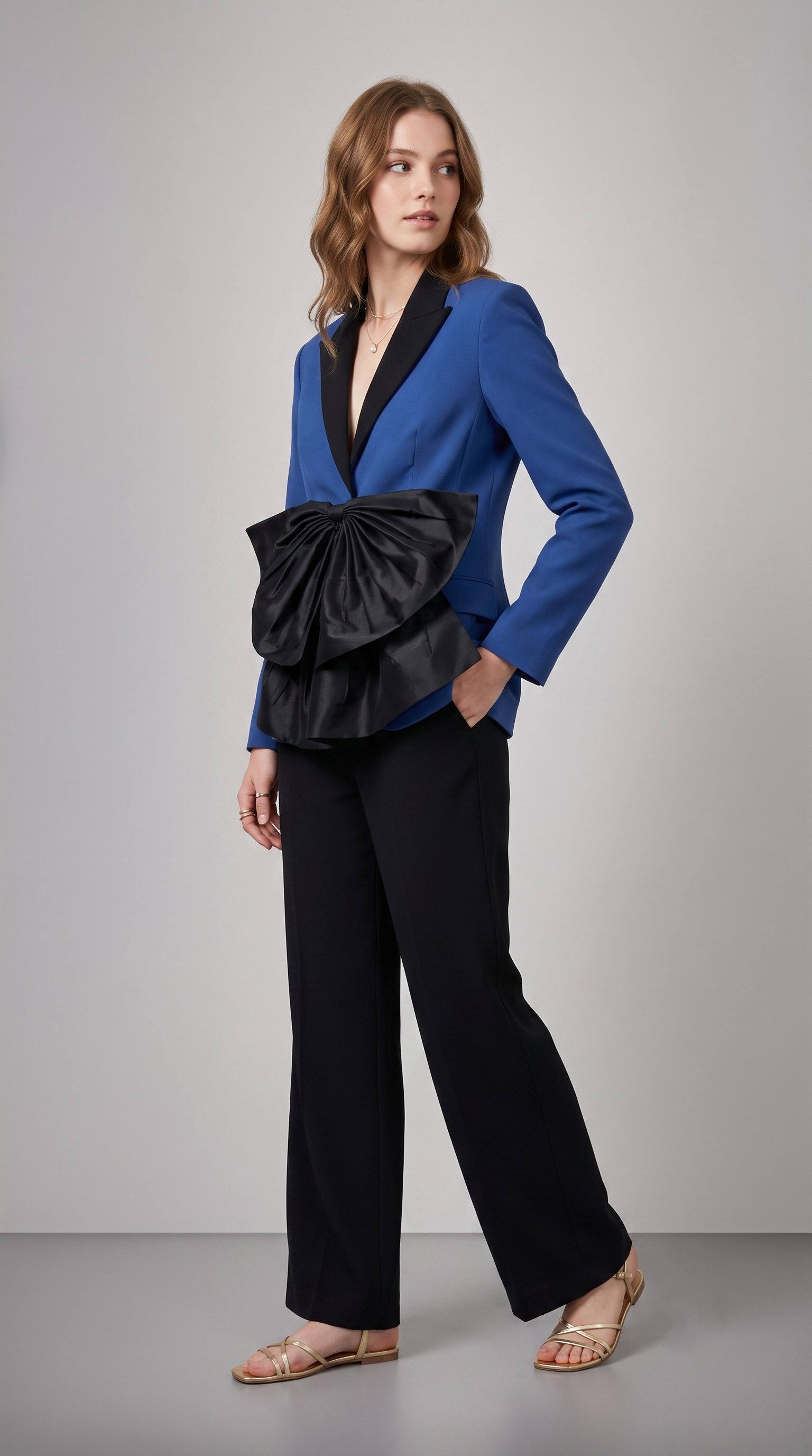 COBALT BLUE BOW SUIT