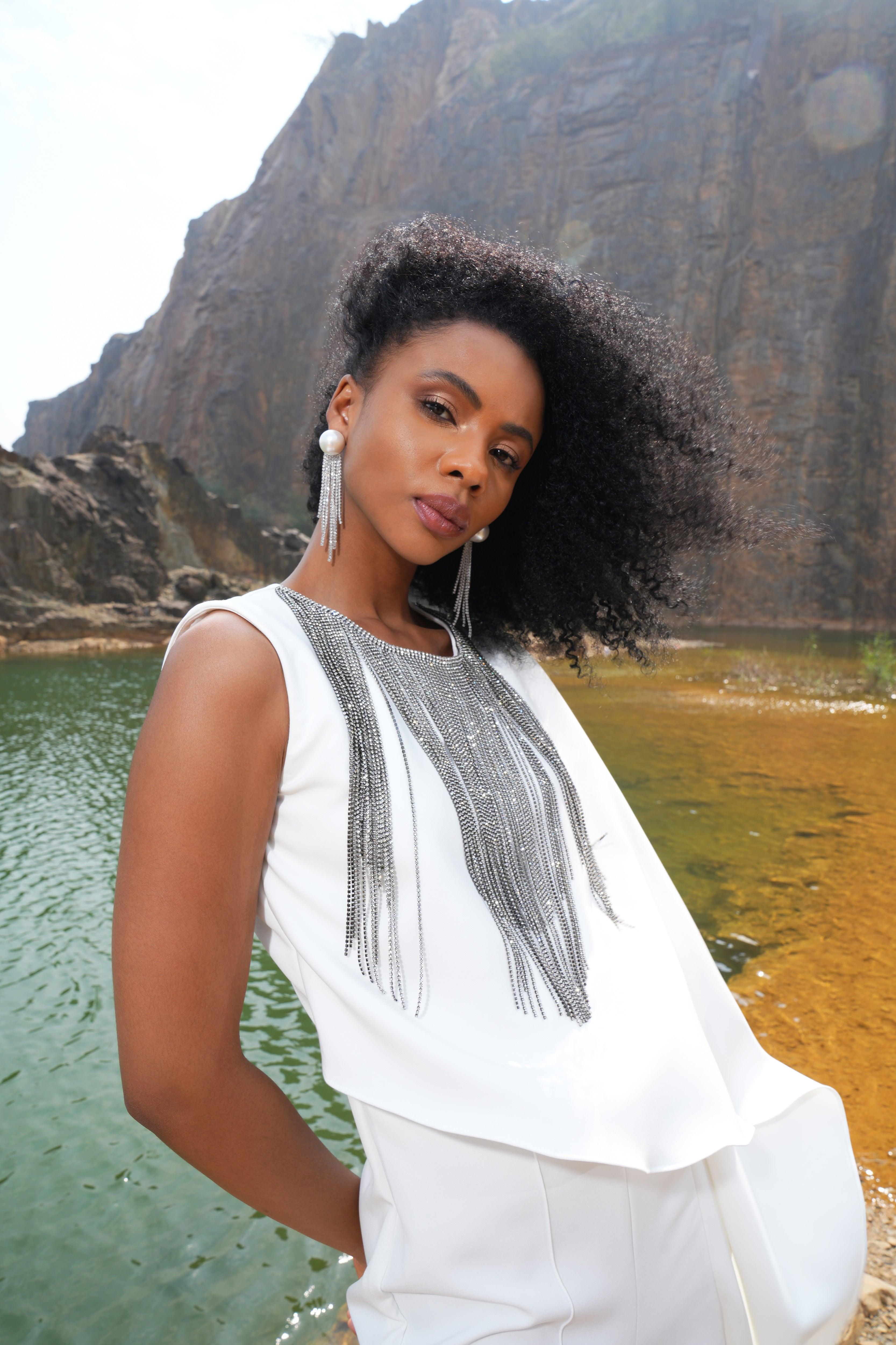 IVORY DRAPE JUMPSUIT