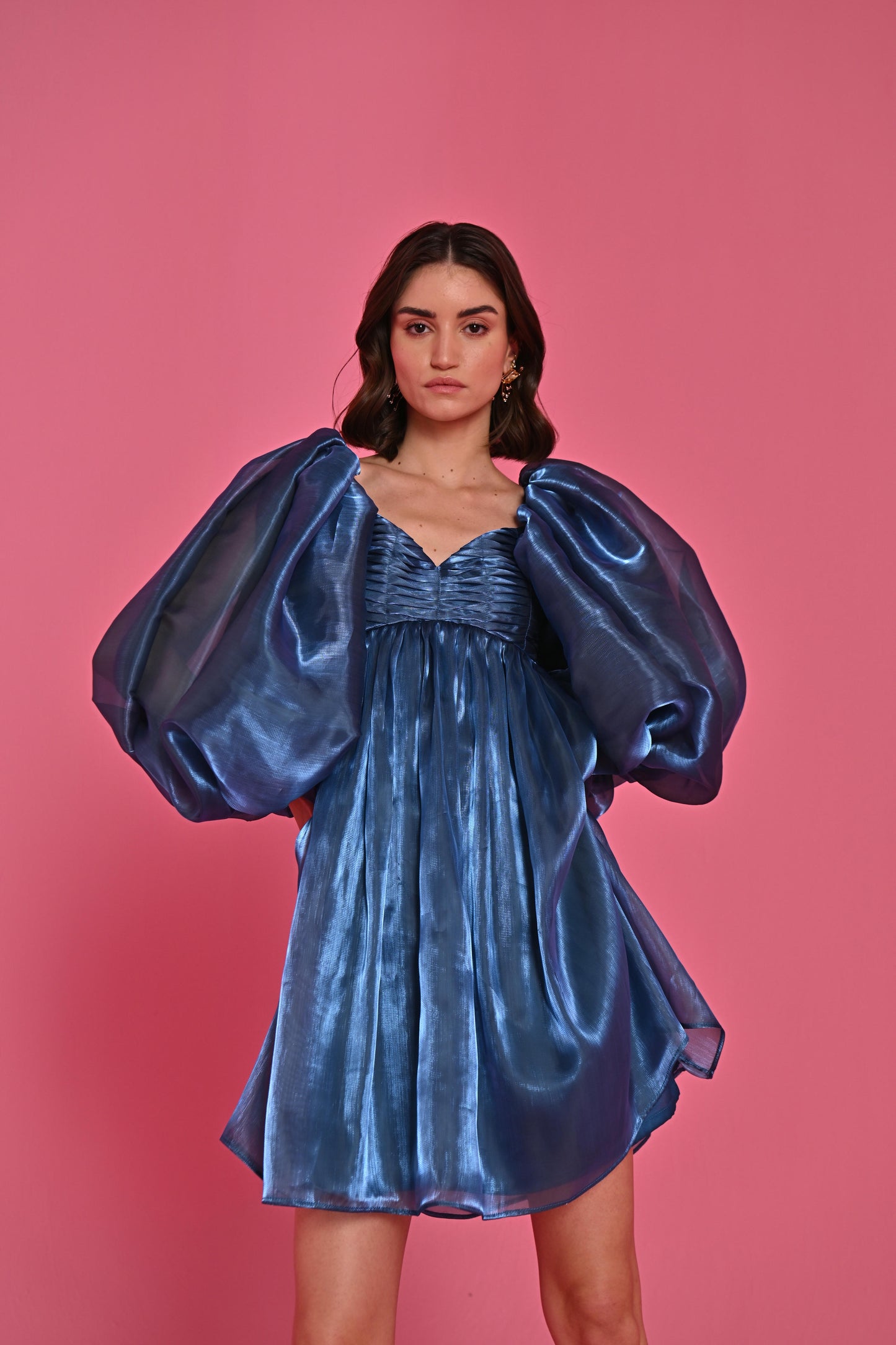 AZURE ORGANZA DRESS