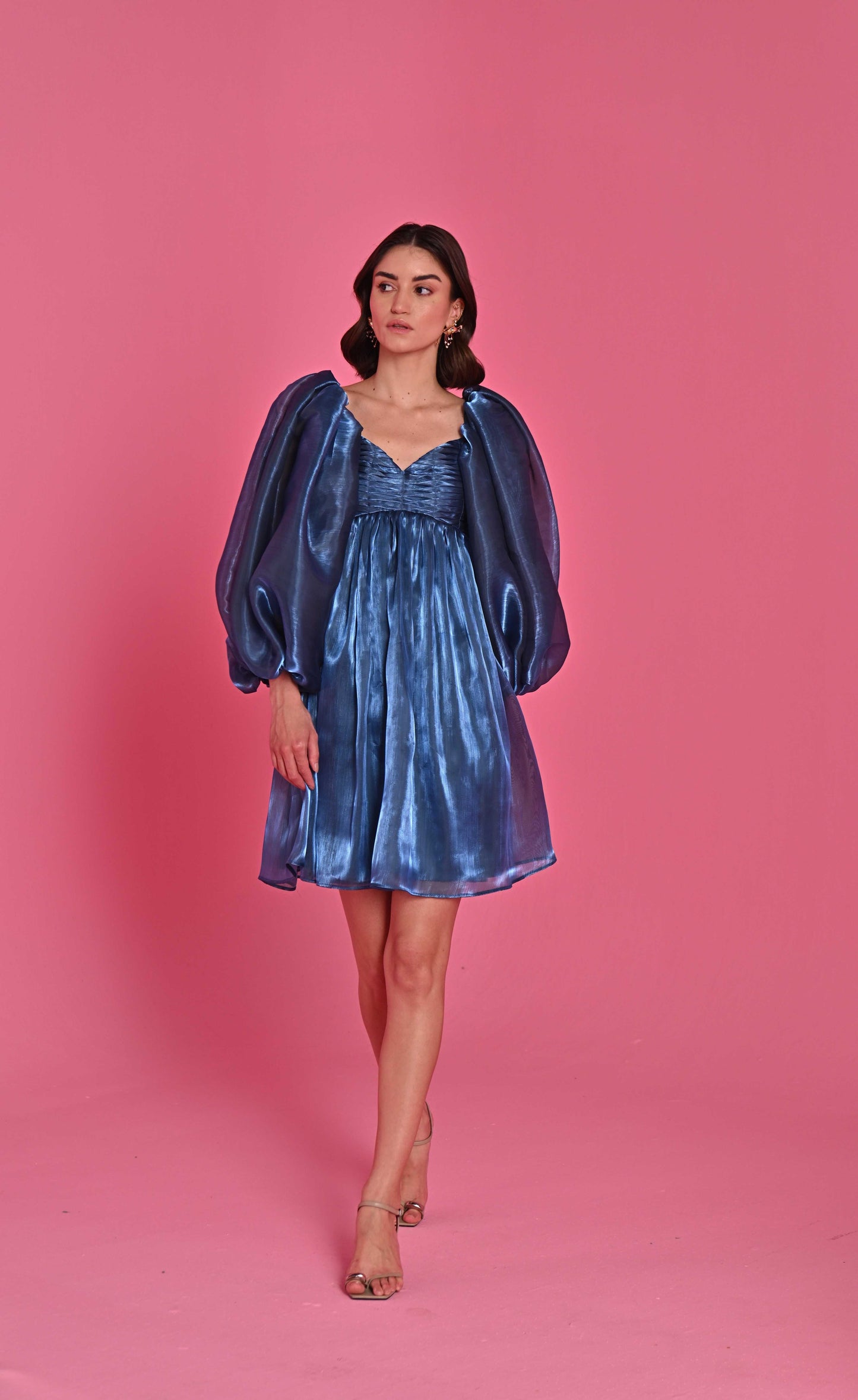 AZURE ORGANZA DRESS