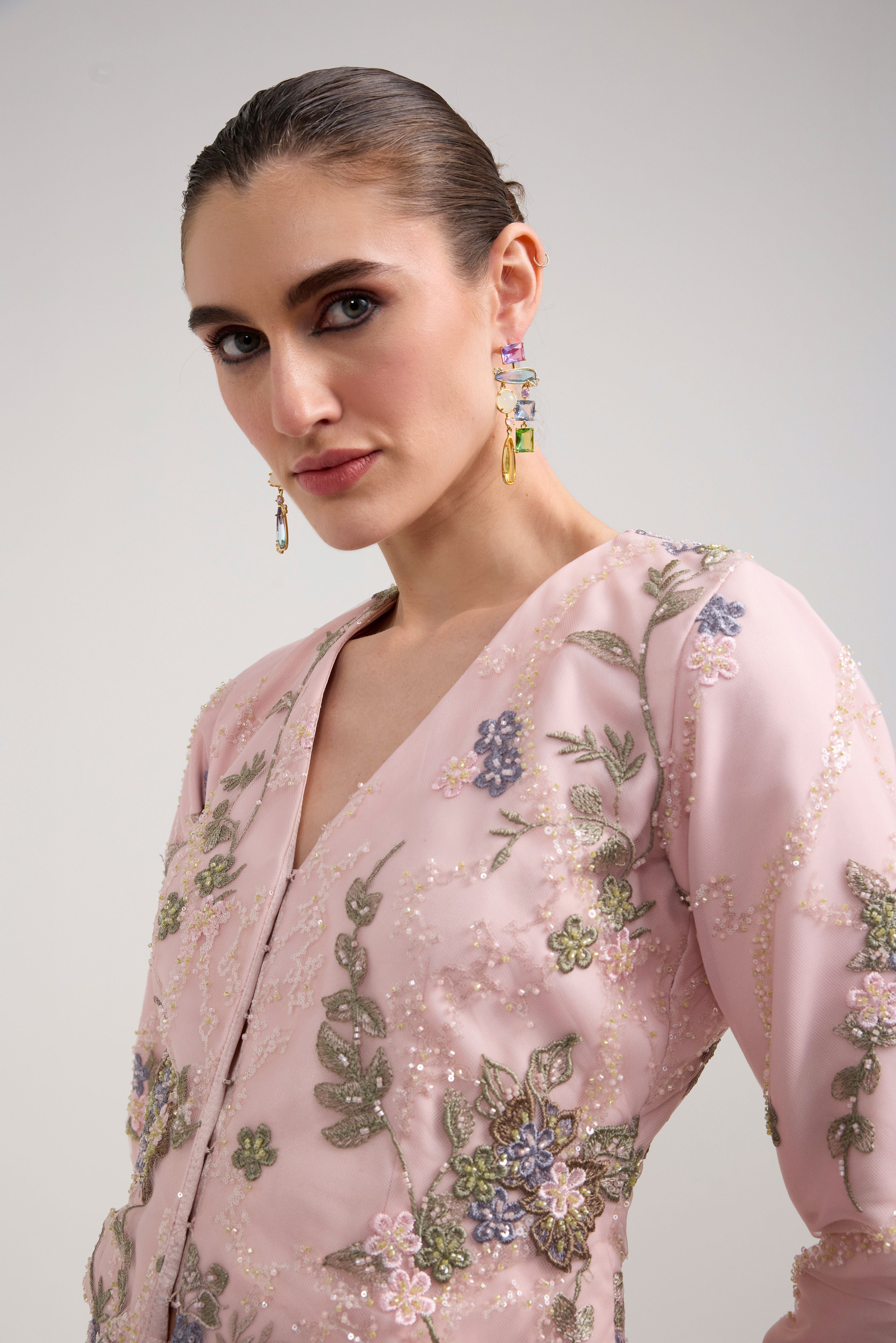 PINK EMBROIDERED SHARARA SET