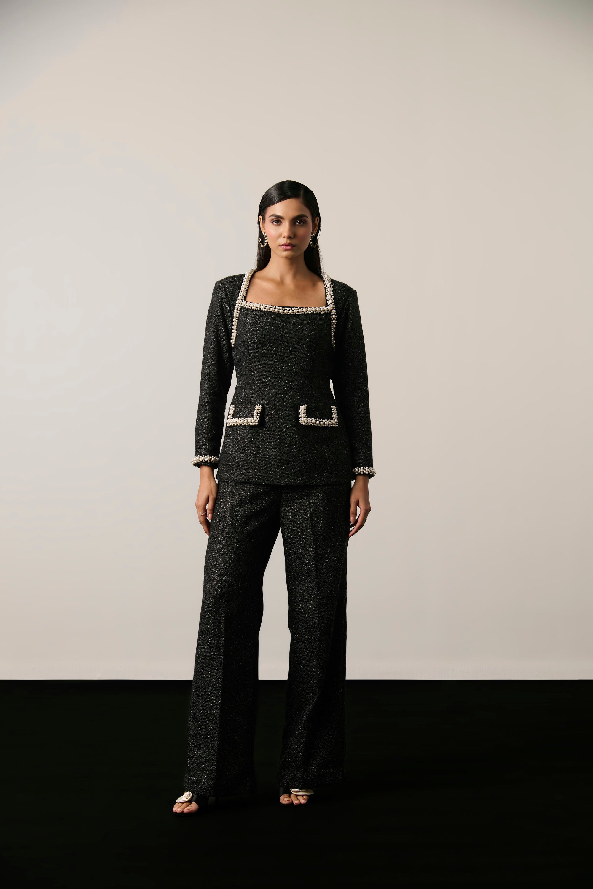 MELANGE PEARL EMBELLISHED CO-ORD SET