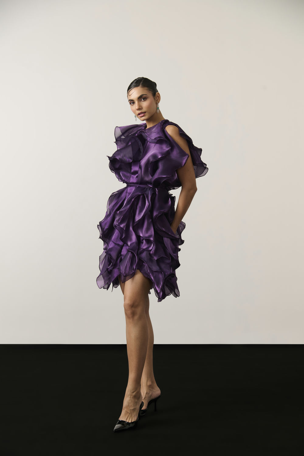 PURPLE FRILL DRESS