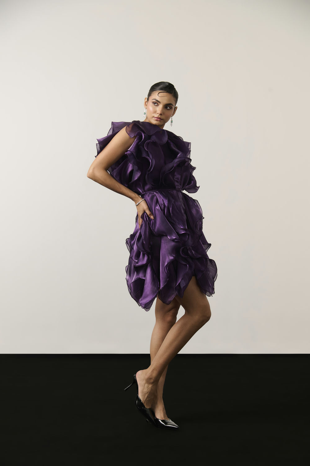 PURPLE FRILL DRESS