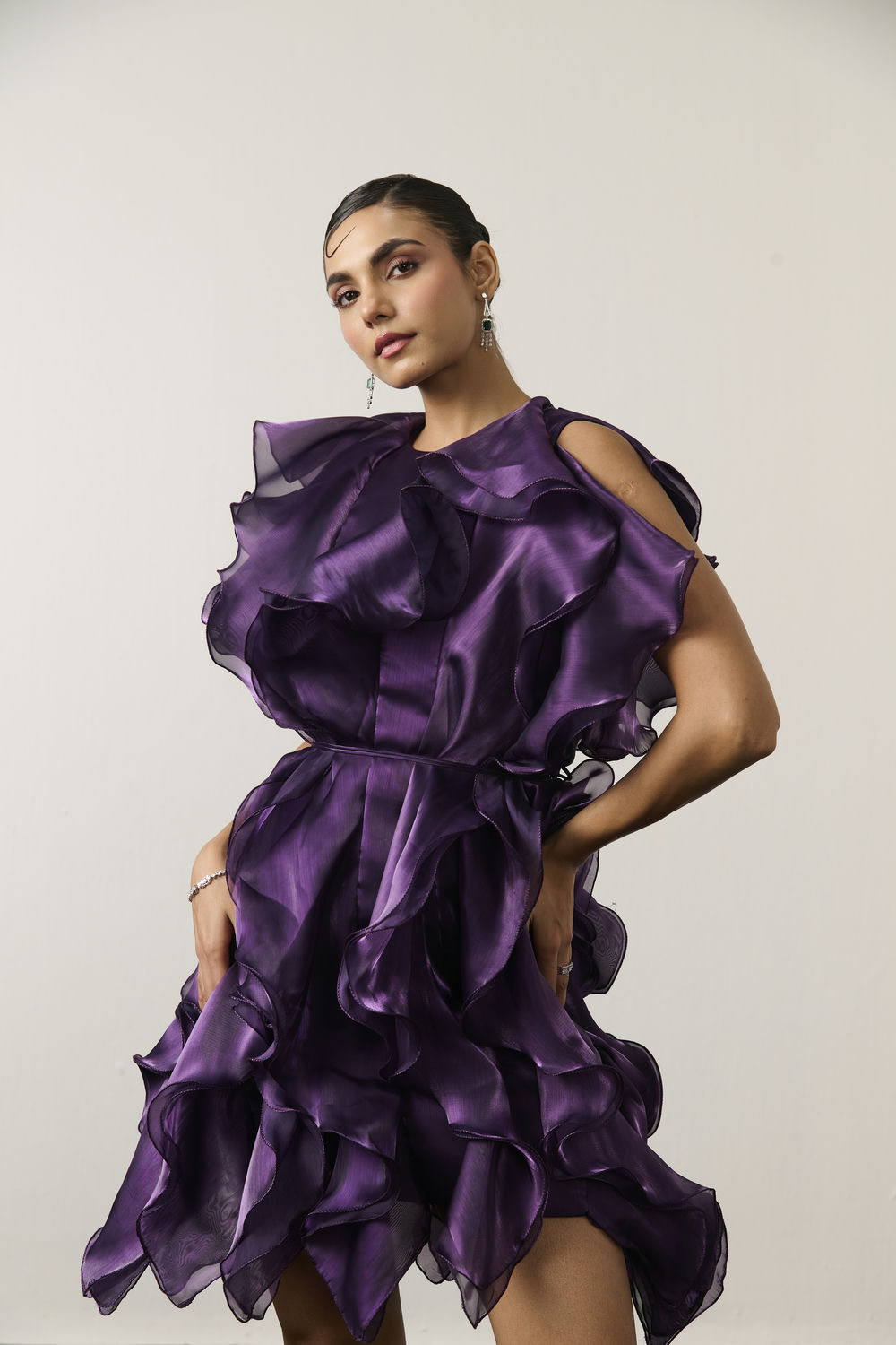 PURPLE FRILL DRESS