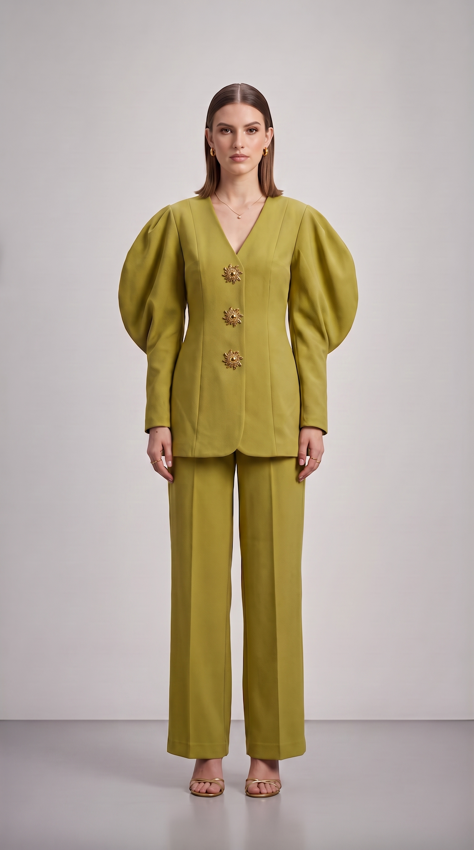 OLIVE BLAZER SET