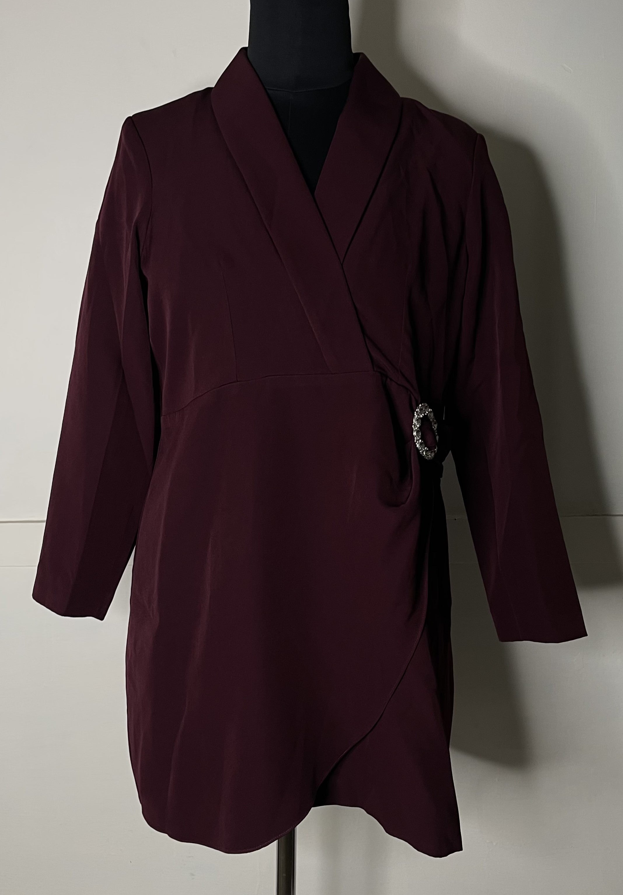 WINE BLAZER DRESS