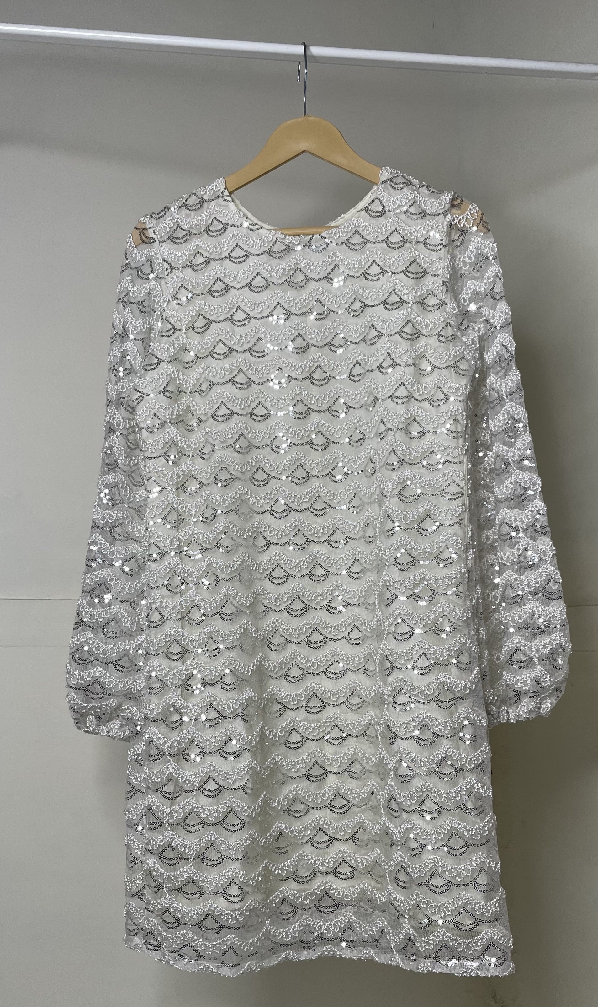 IVORY SEQUIN DRESS