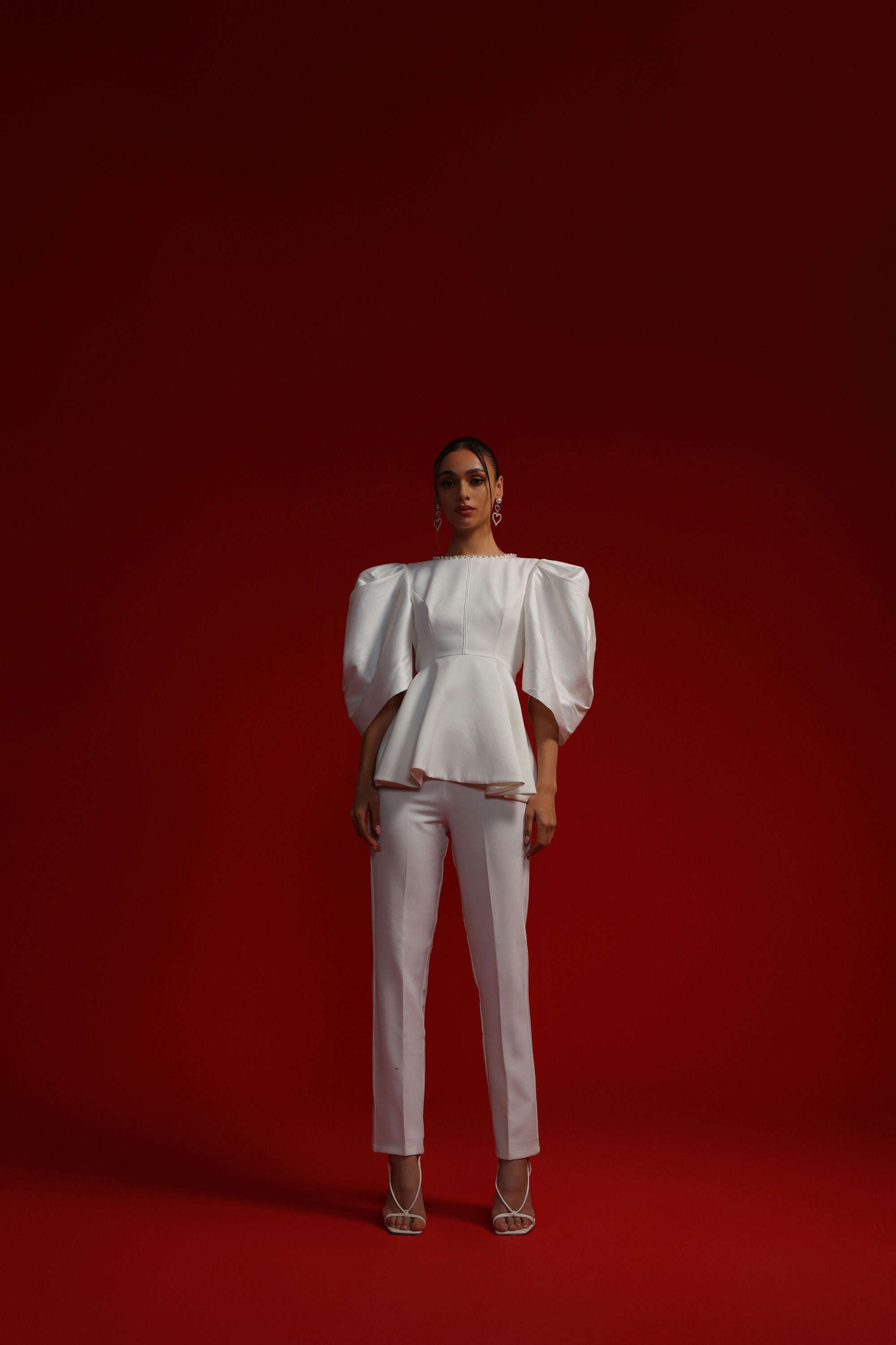 IVORY PEPLUM CO-ORD