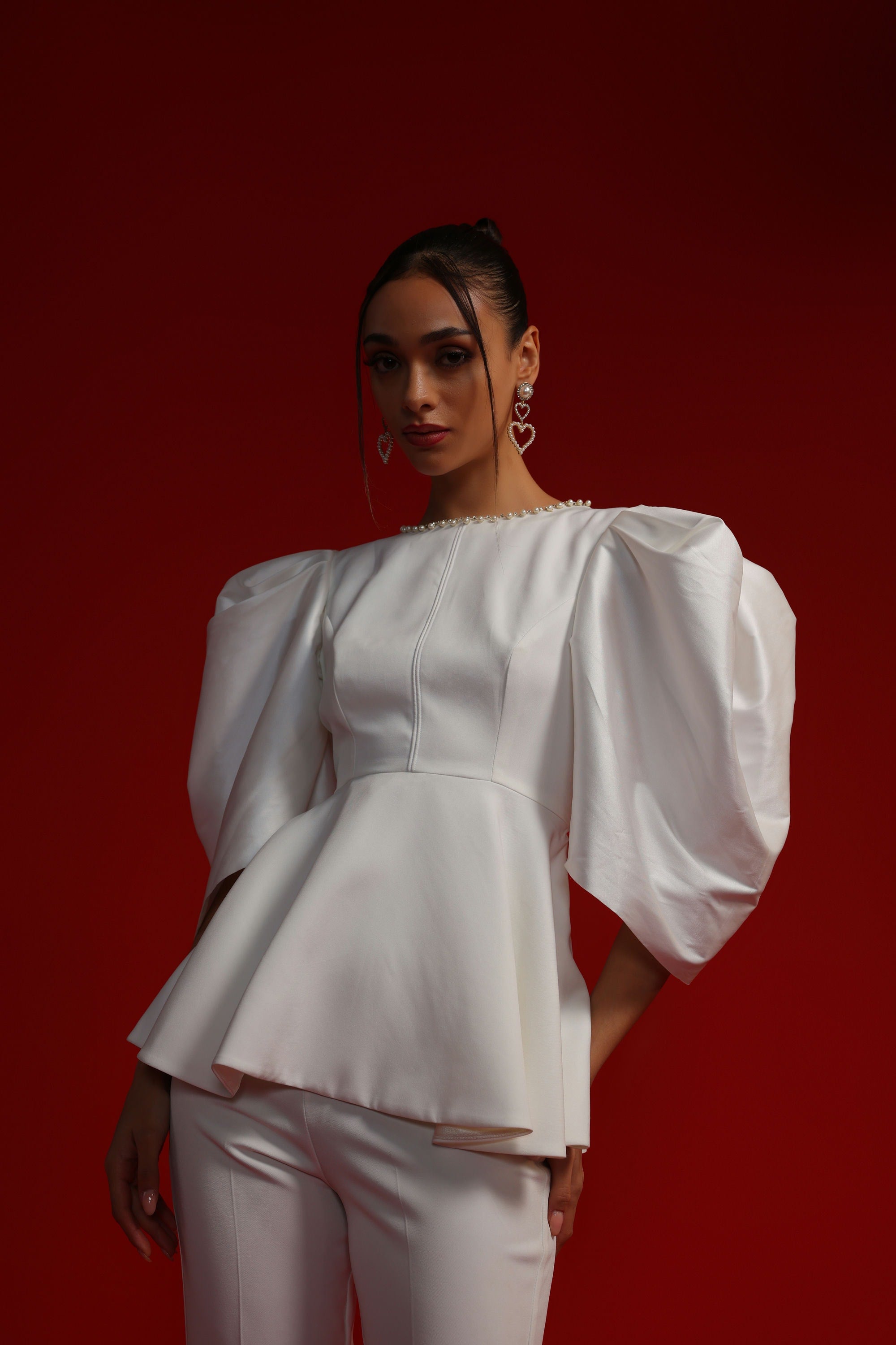 IVORY PEPLUM CO-ORD