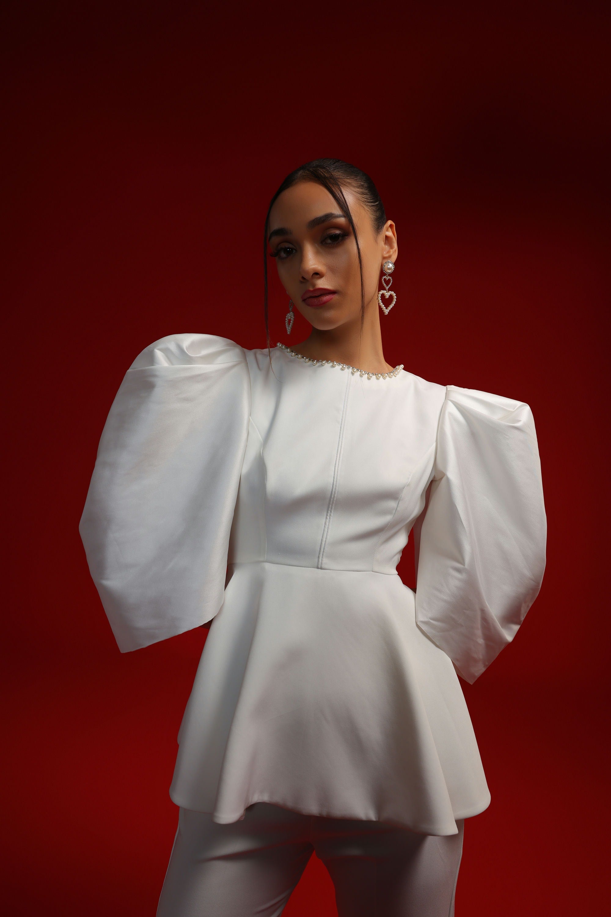 IVORY PEPLUM CO-ORD