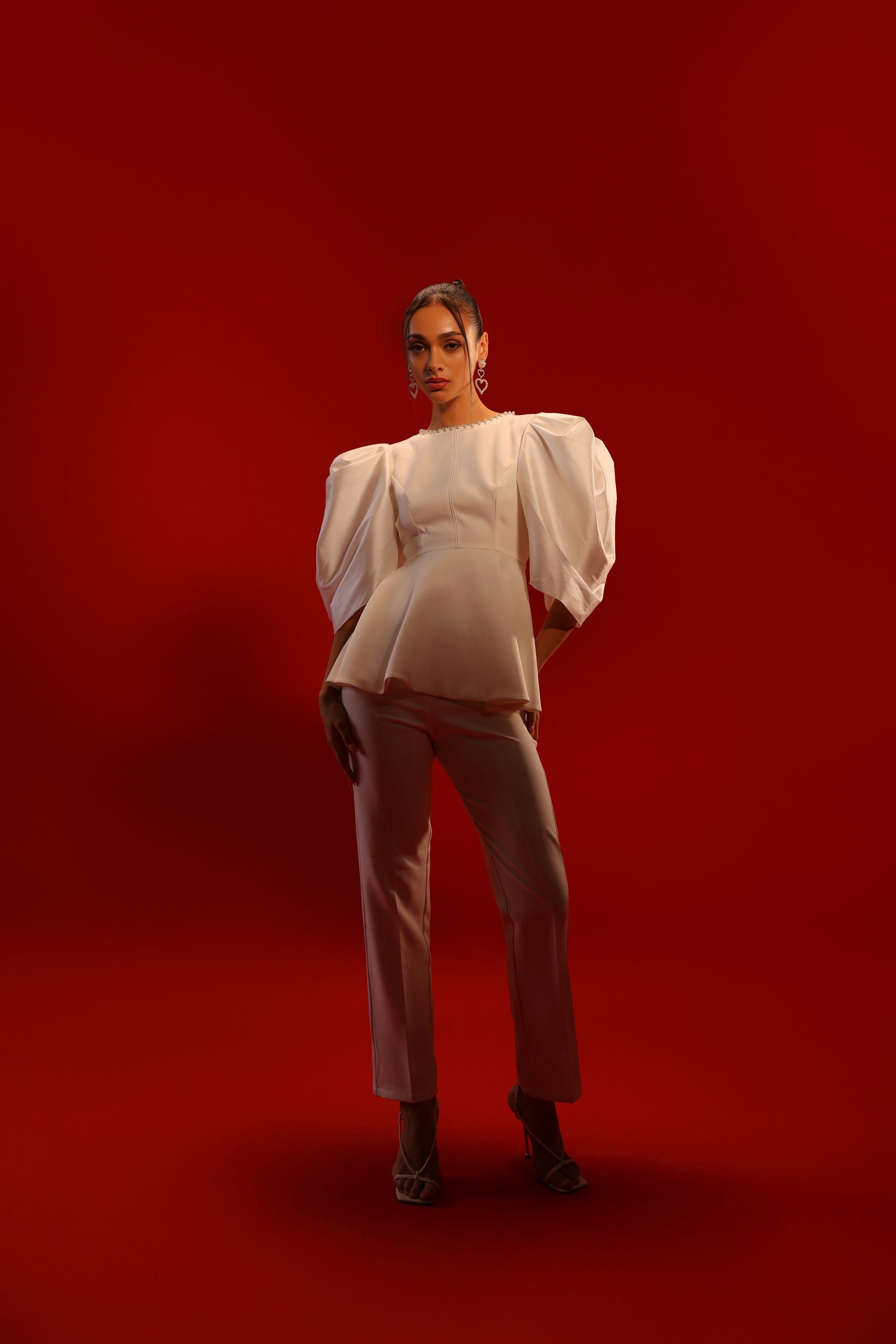 IVORY PEPLUM CO-ORD