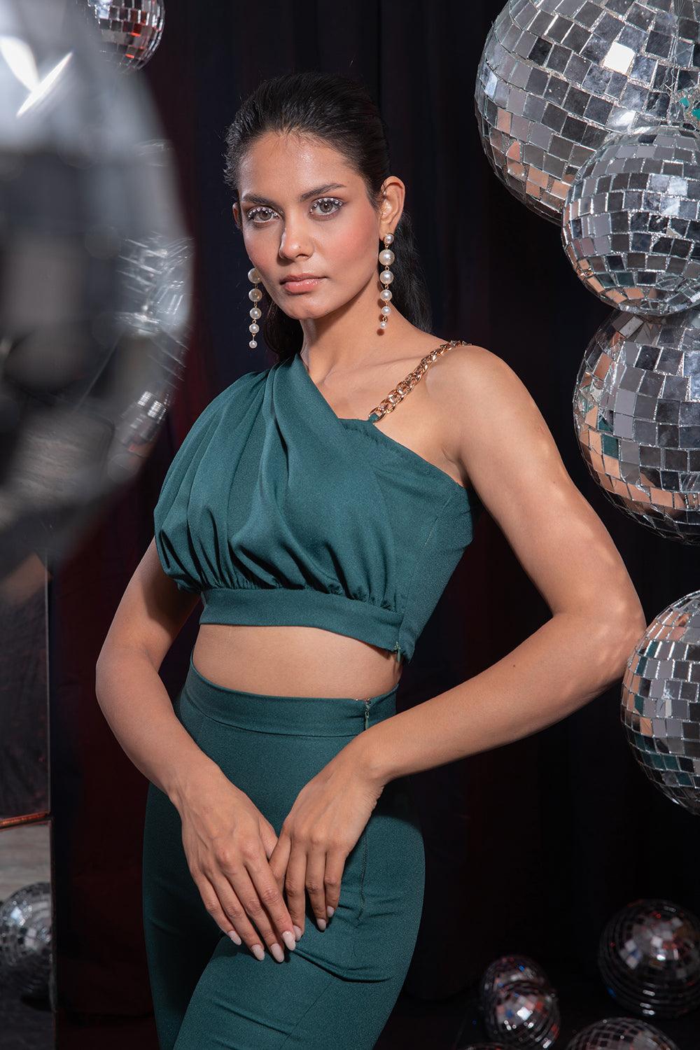 EMERALD CHAIN CROP TOP - LabelIris