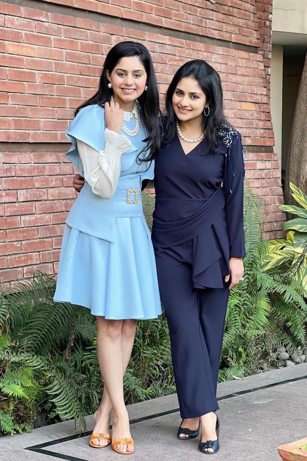 SAKSHI IN NAVY DRAPE CO-ORD SET - LabelIris