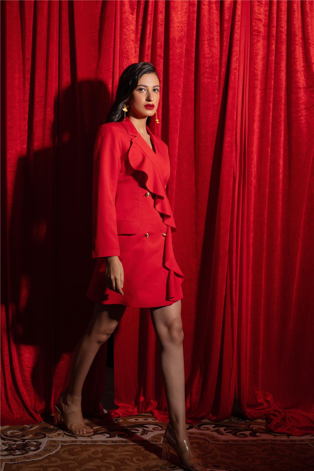 RED BLAZER DRESS - Main Image