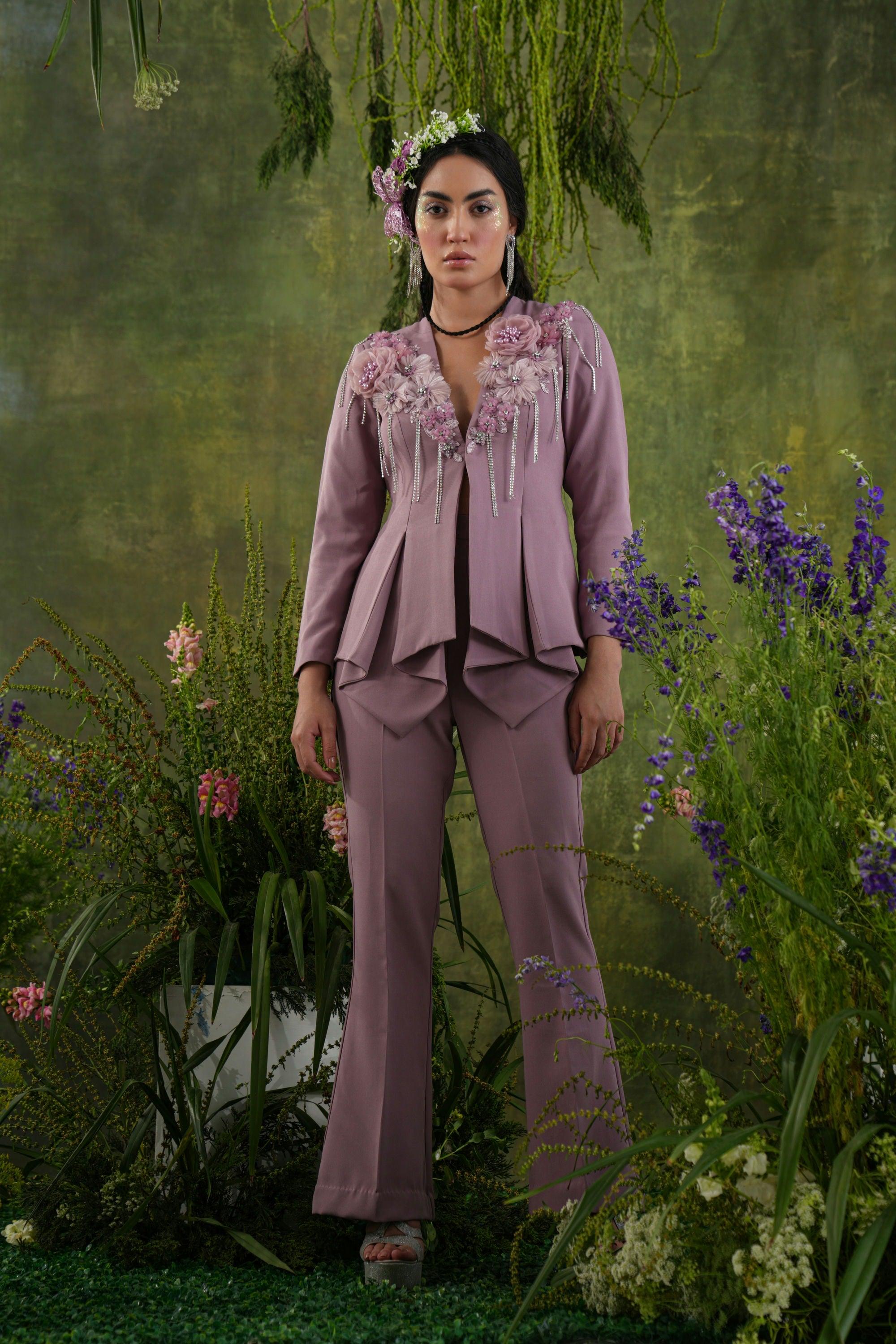 MAUVE EMBELLISHED CO-ORD SET