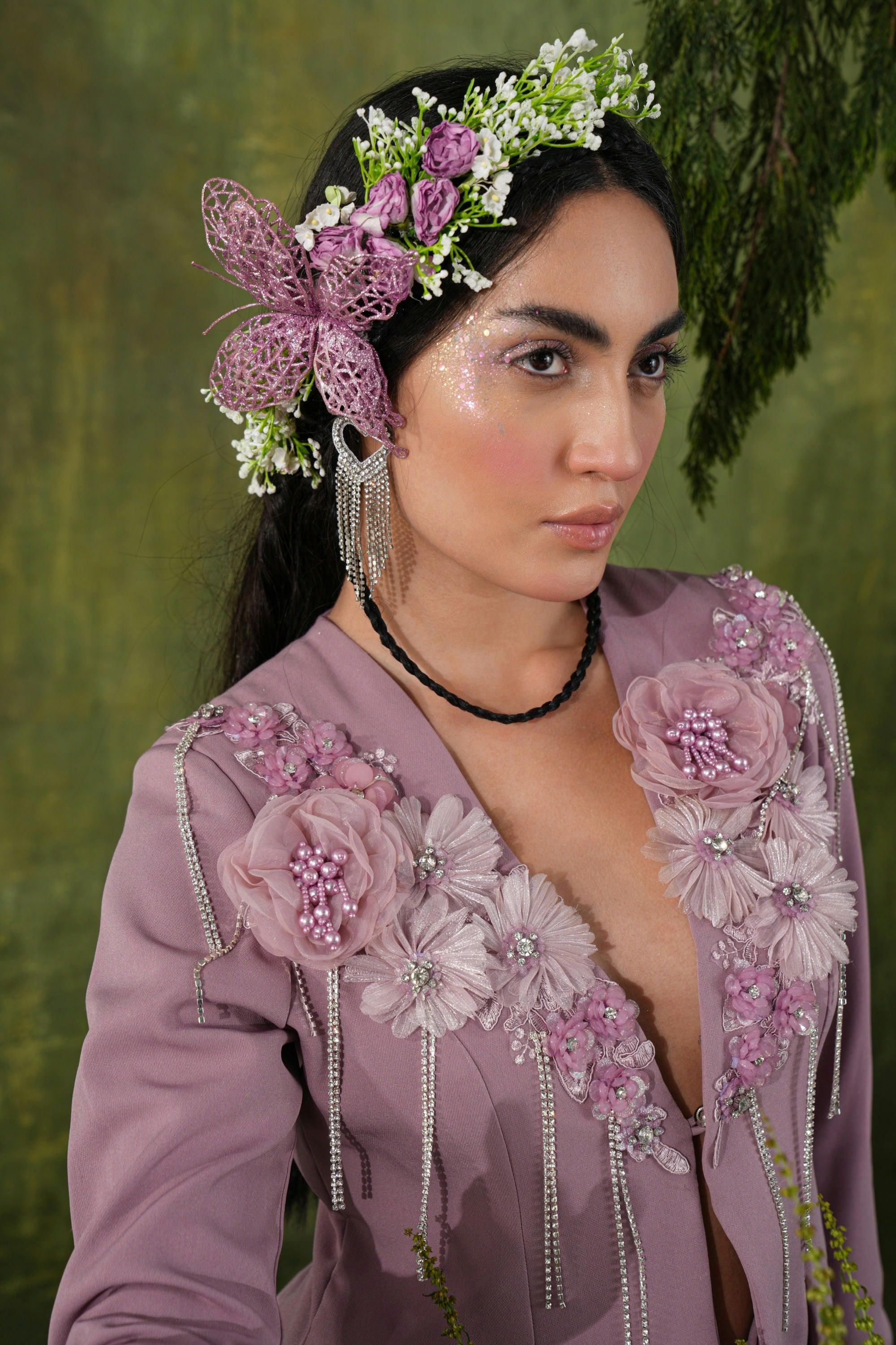 MAUVE EMBELLISHED CO-ORD SET