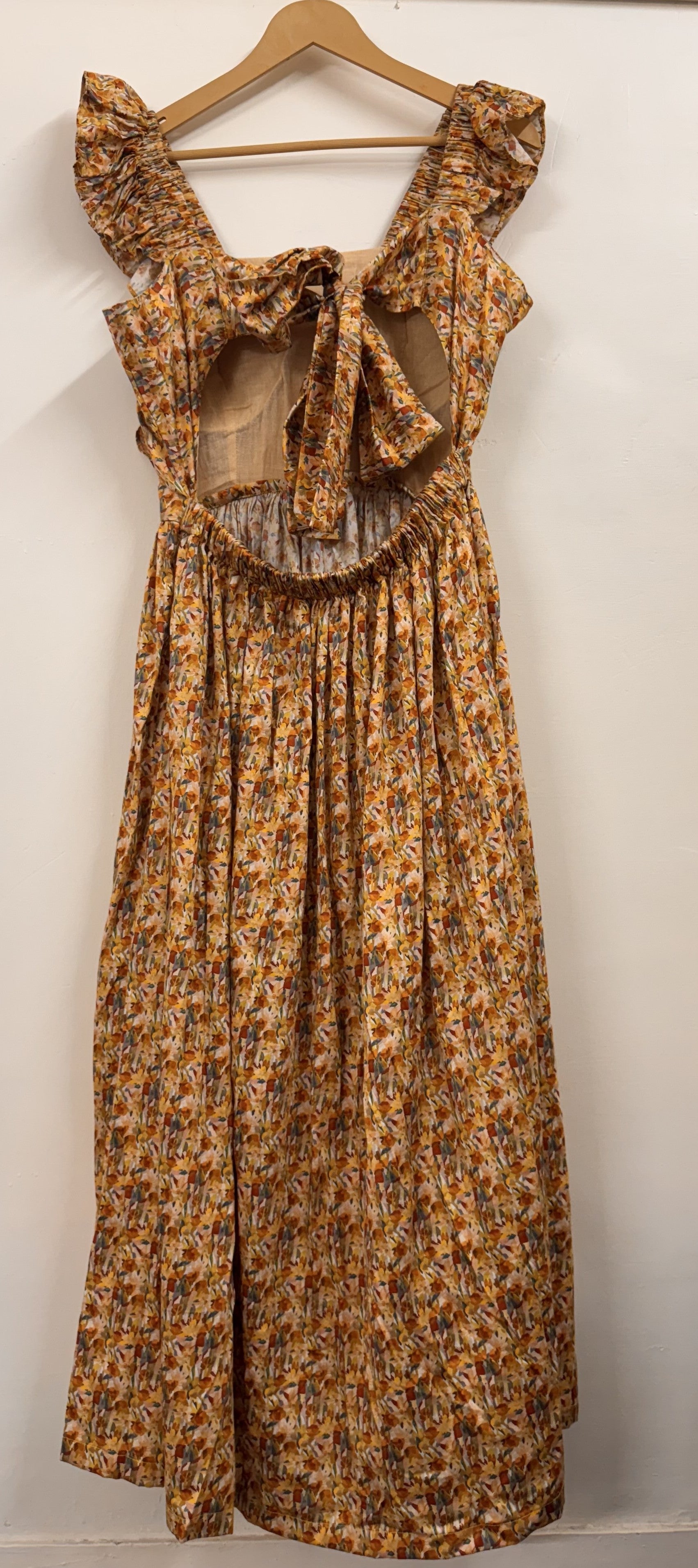 BOHO RUFFLE PRINTED DRESS