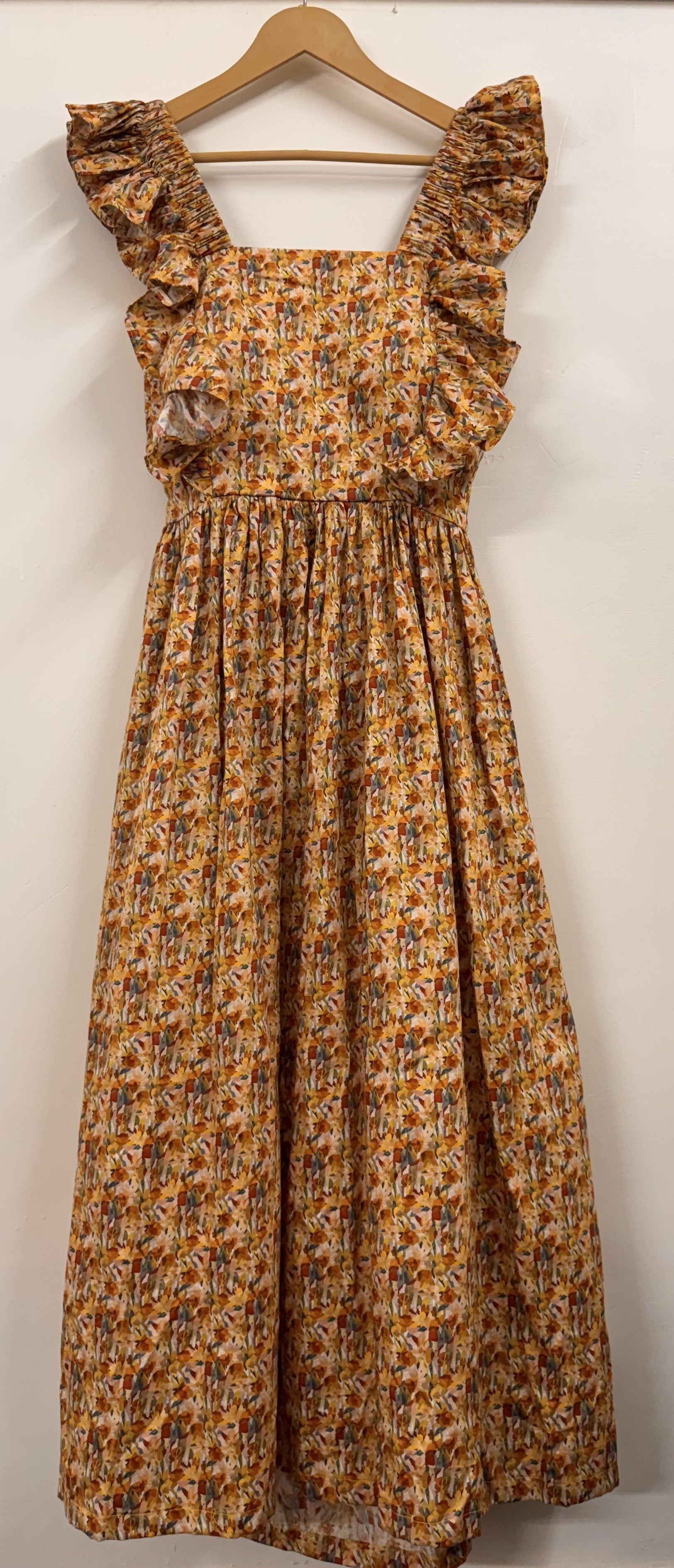 BOHO RUFFLE PRINTED DRESS