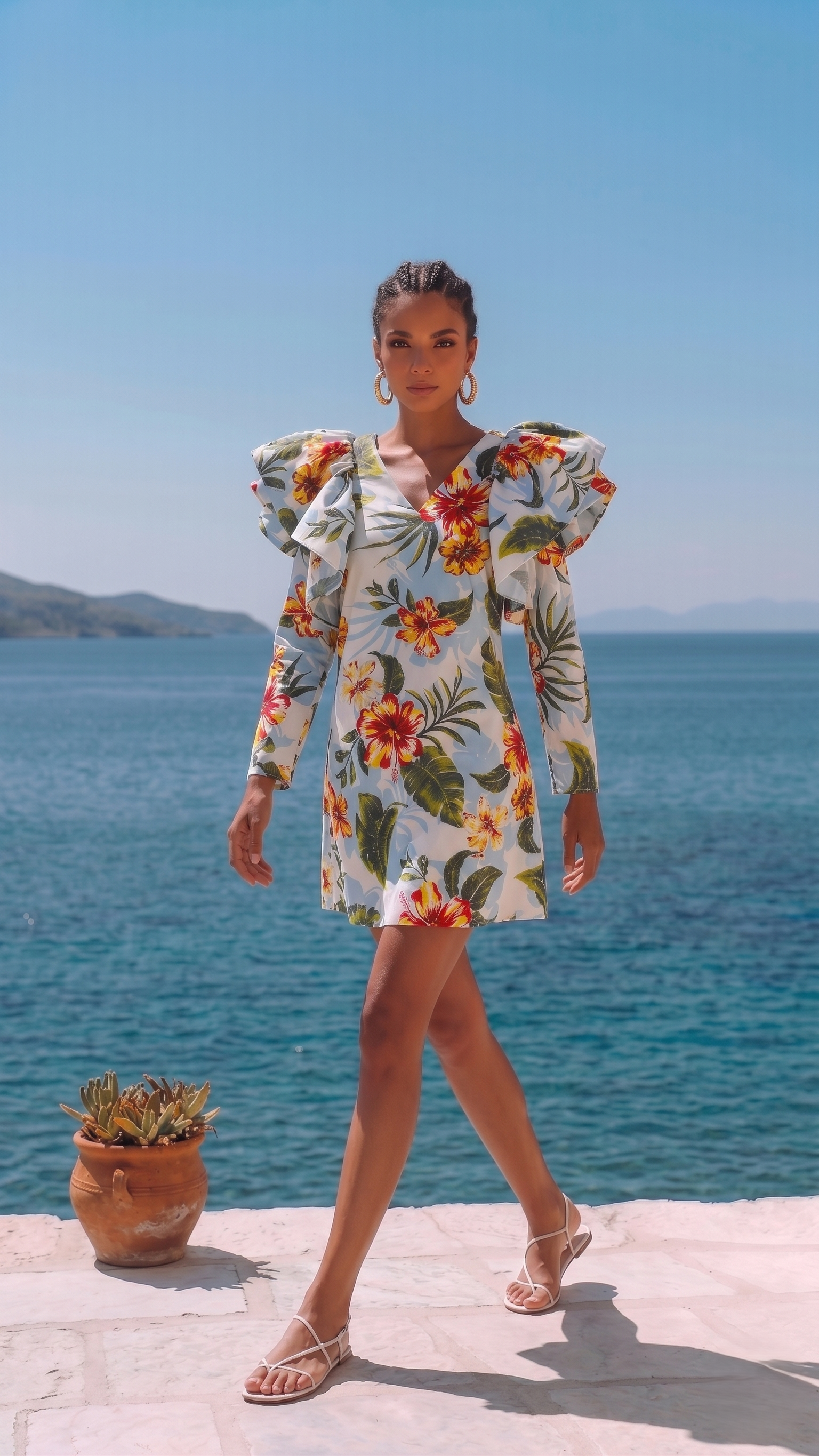 BLUE HAWAII RUFFLE MINI