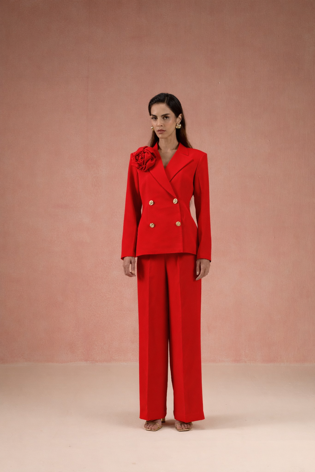 CYAN FLOWER BLAZER SET