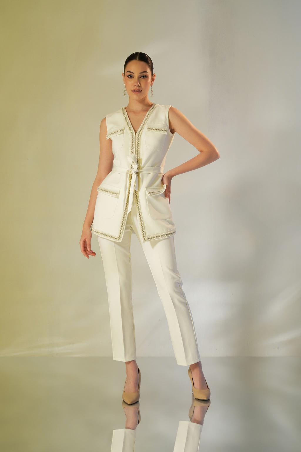 VAISHALI JAIN IN IVORY PEARL CO-ORD SET