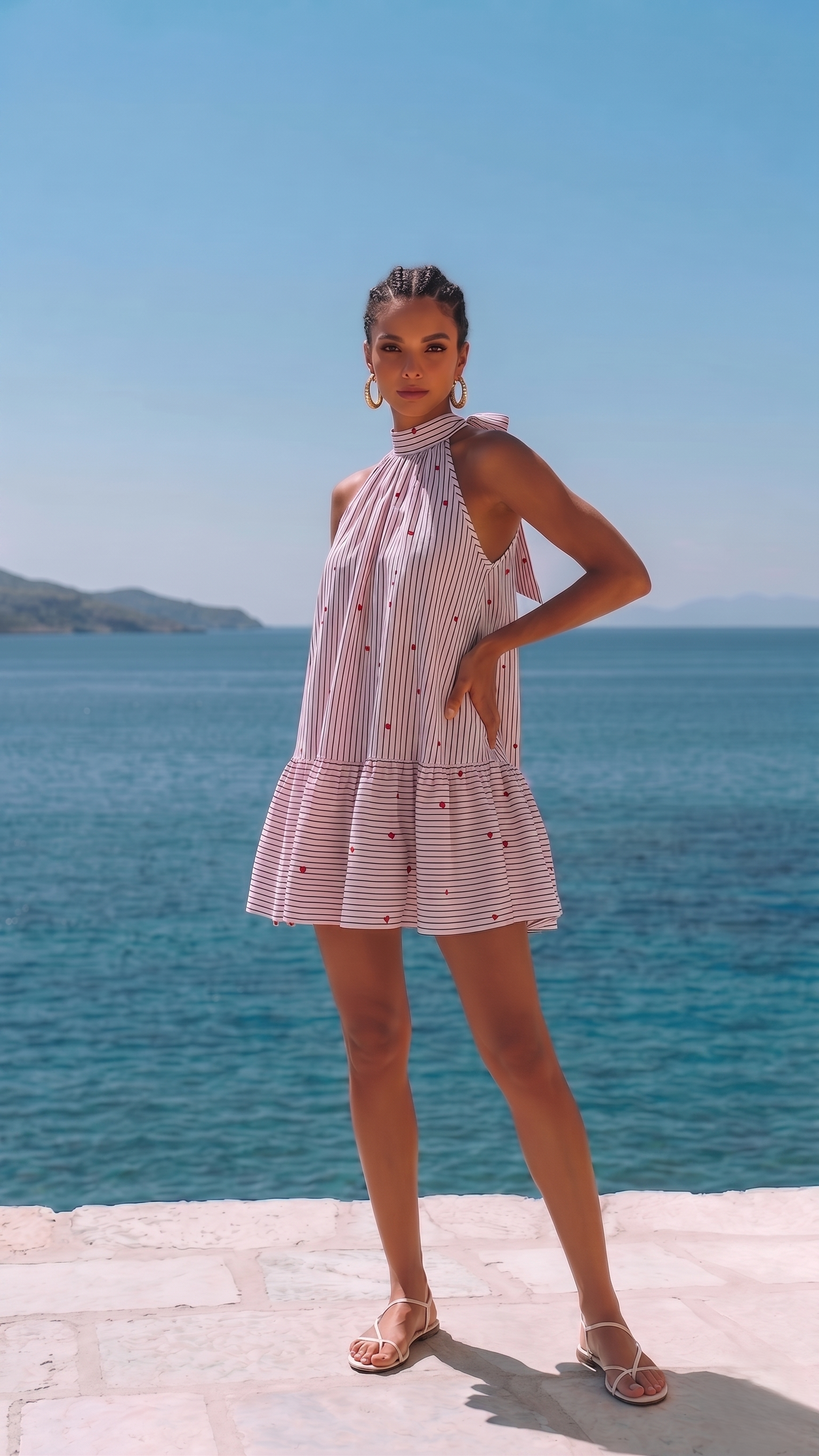 HEART STRIPED DRESS