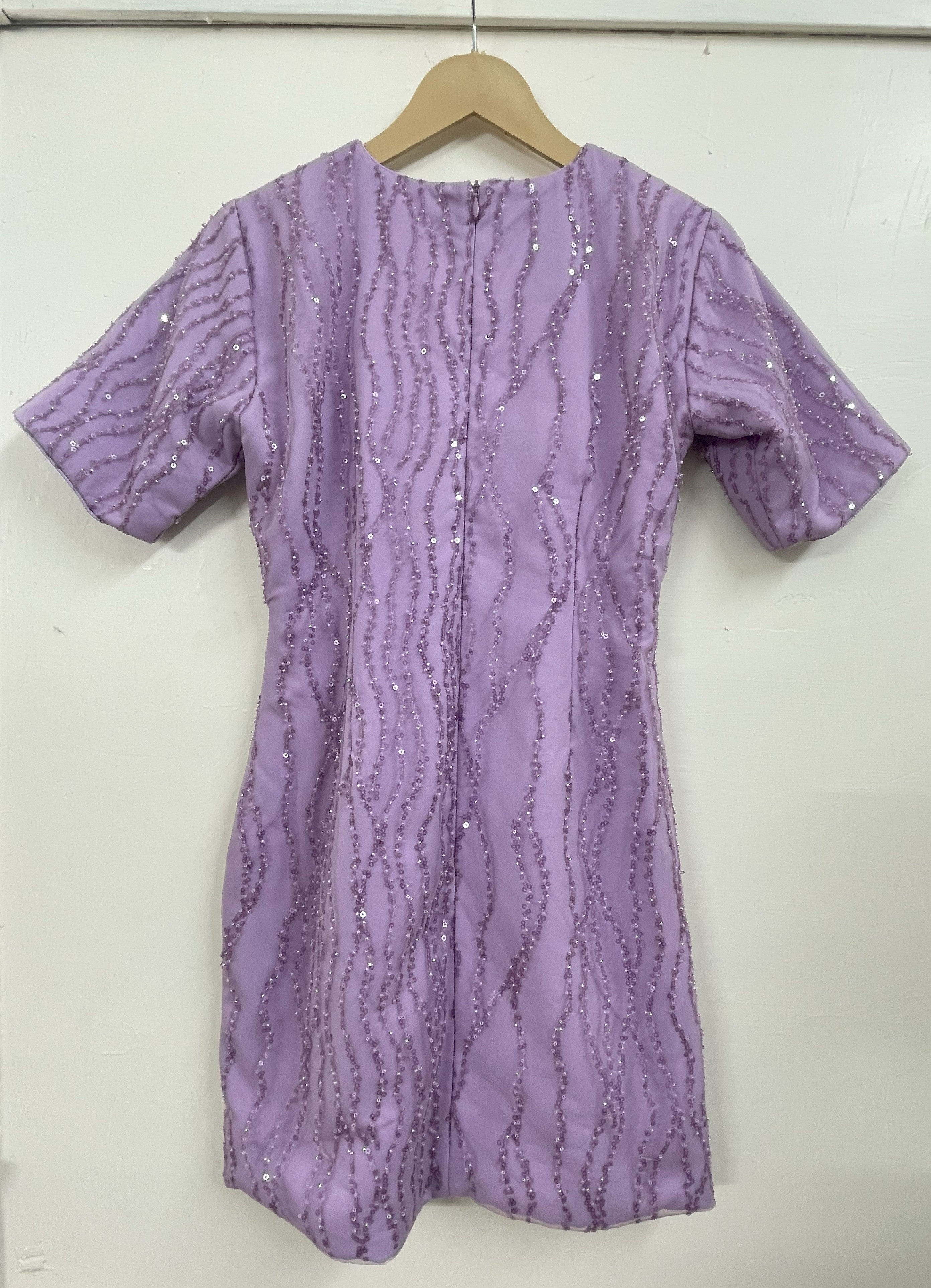 LILAC SEQUIN MINI DRESS