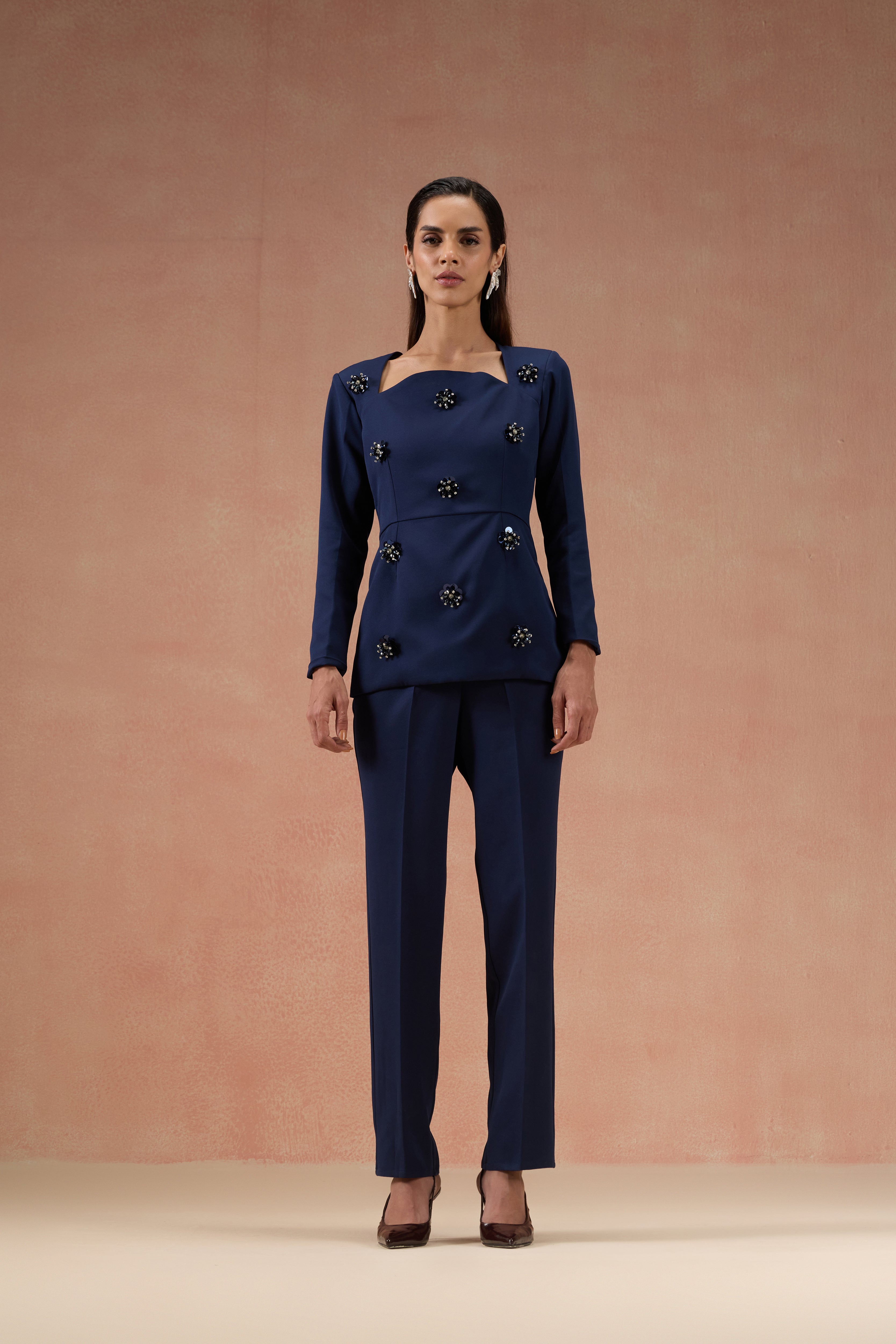 NAVY EMBELLISHED CO-ORD SET