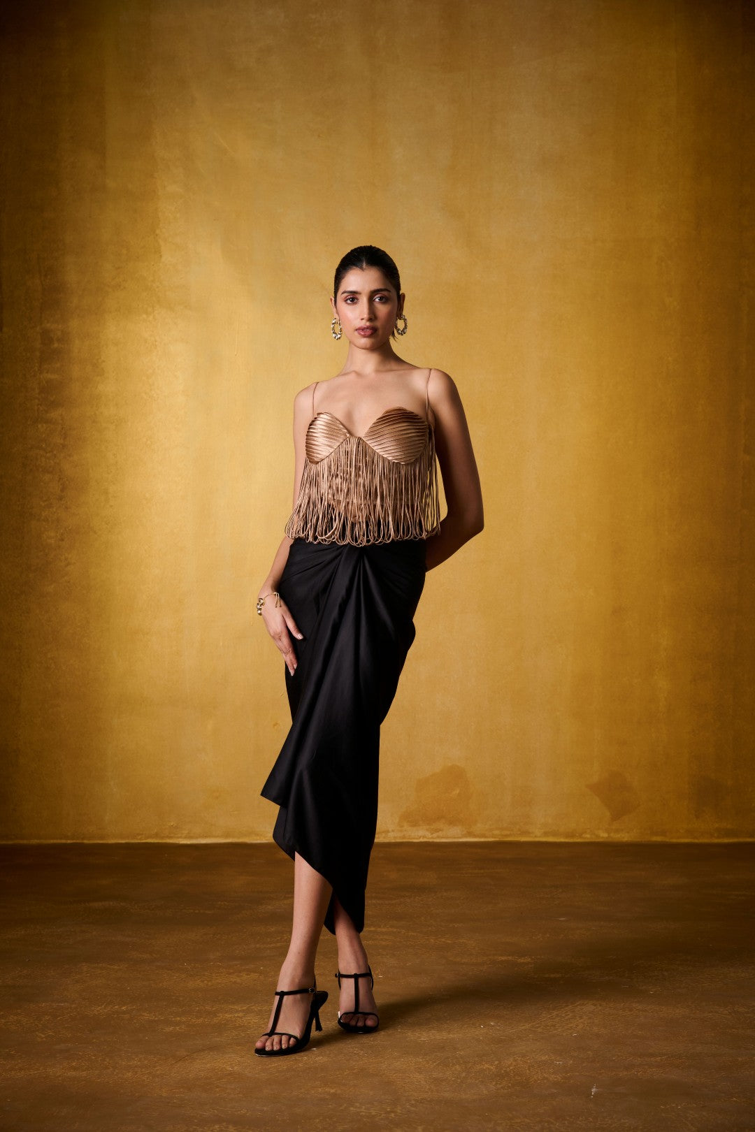 CHAMPAGNE CORSET SKIRT SET