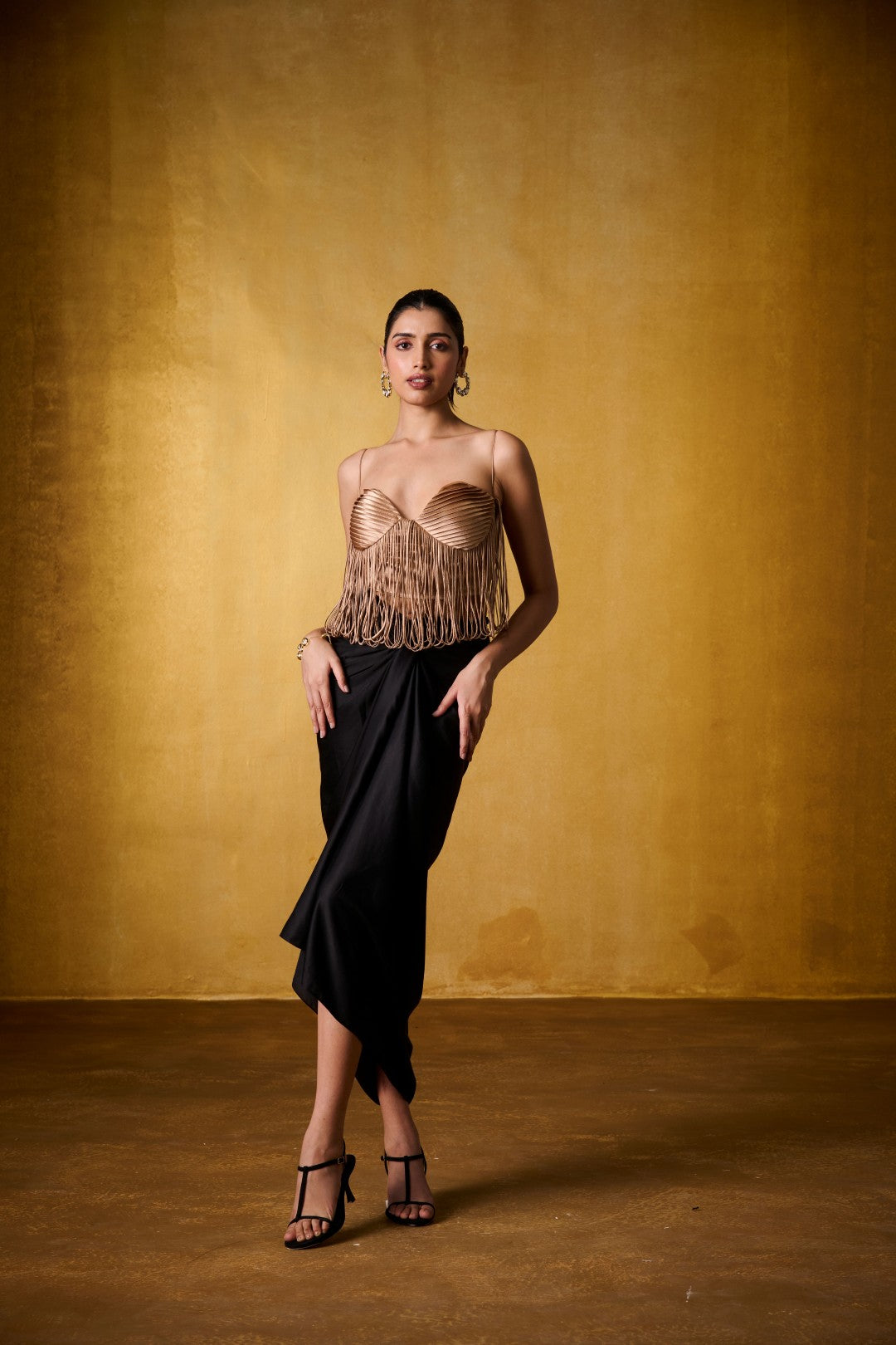 CHAMPAGNE CORSET SKIRT SET