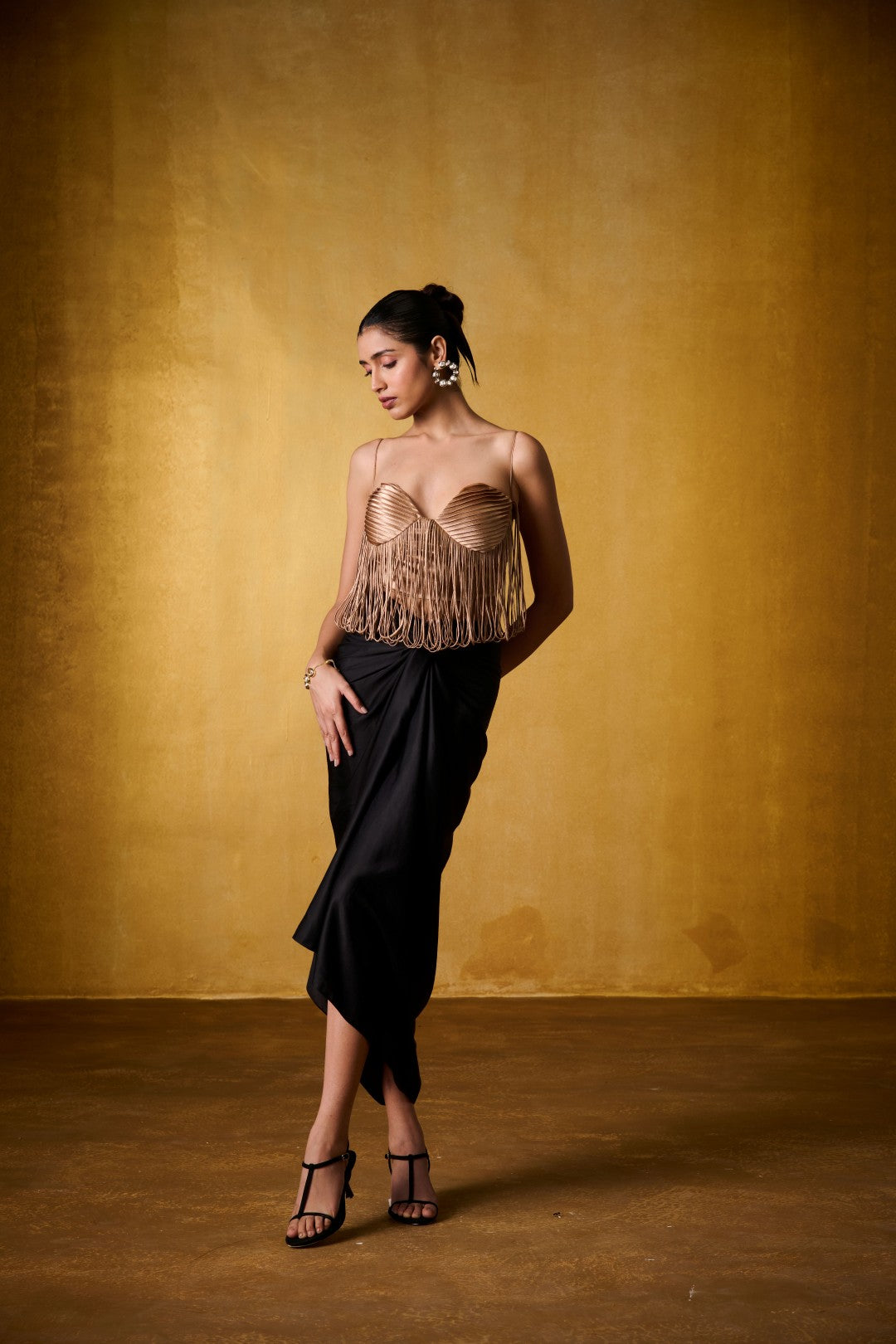 CHAMPAGNE CORSET SKIRT SET