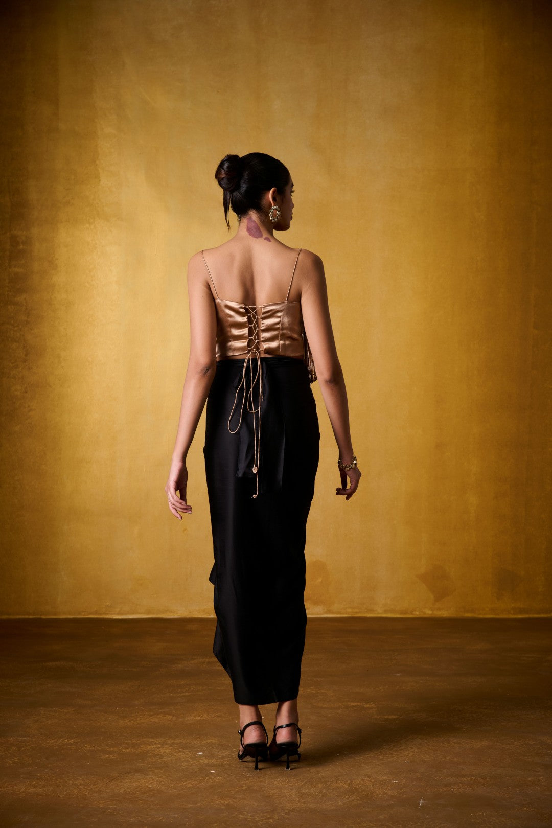 CHAMPAGNE CORSET SKIRT SET
