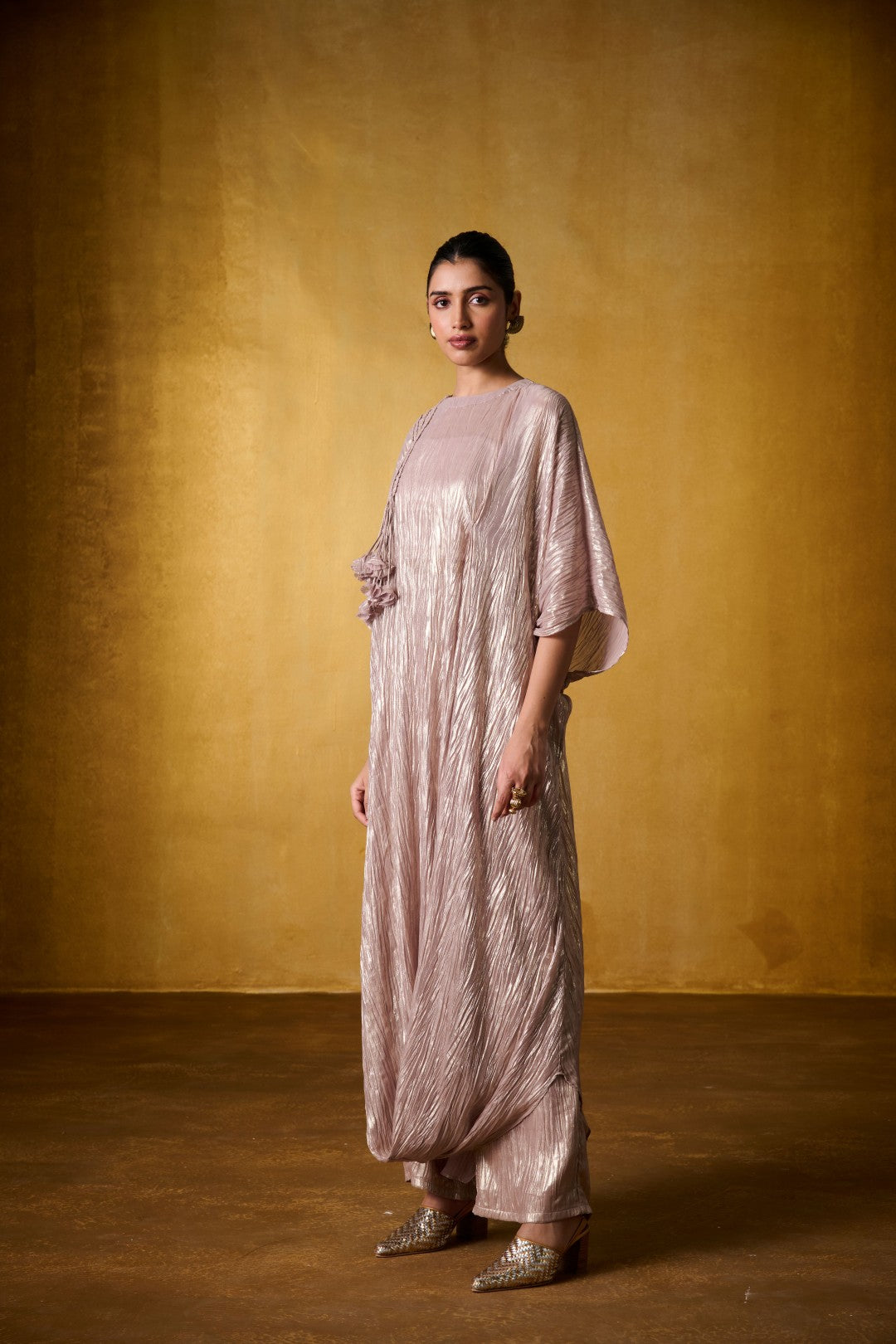 GOLDEN COWL KAFTAN SET
