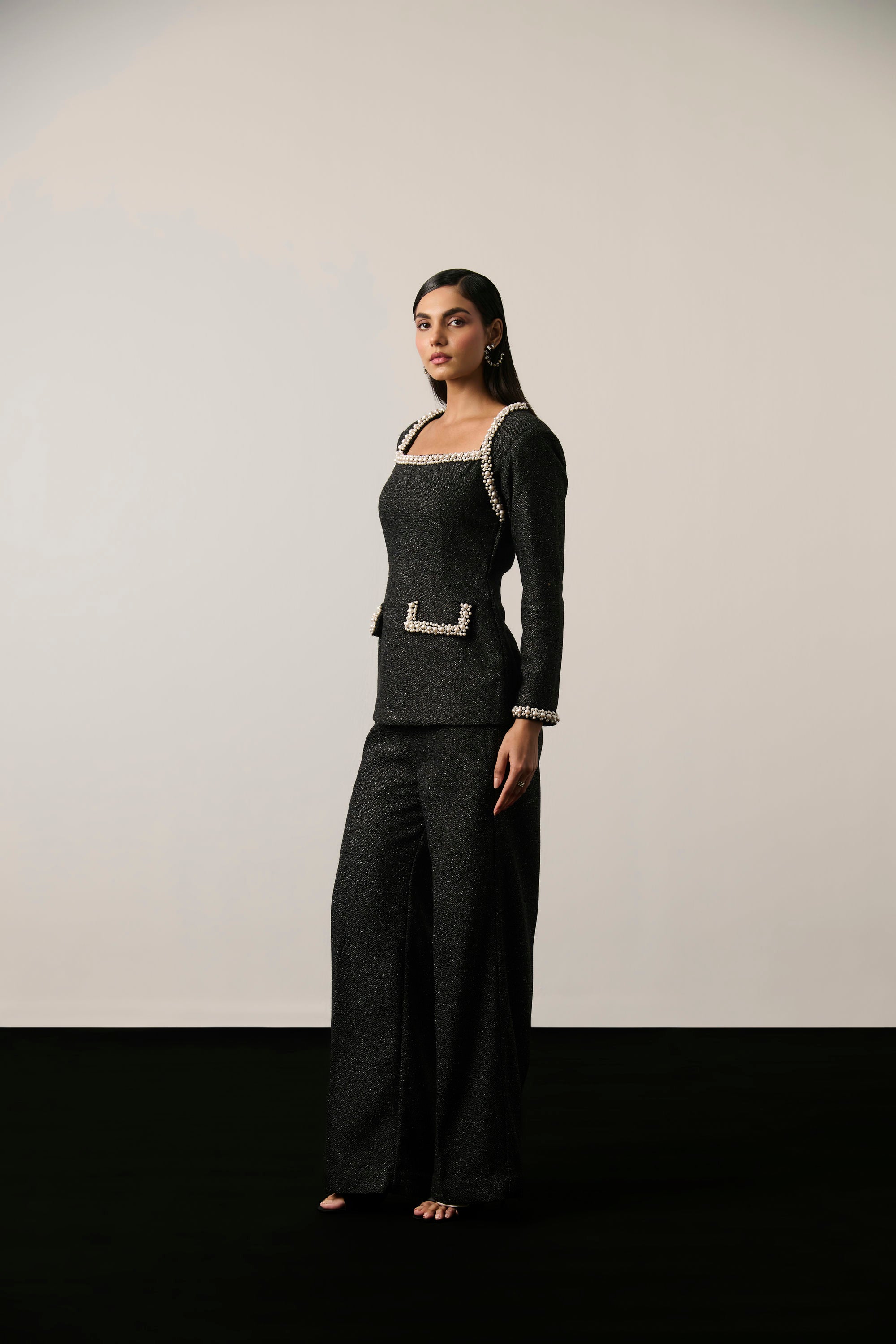 MELANGE PEARL EMBELLISHED CO-ORD SET