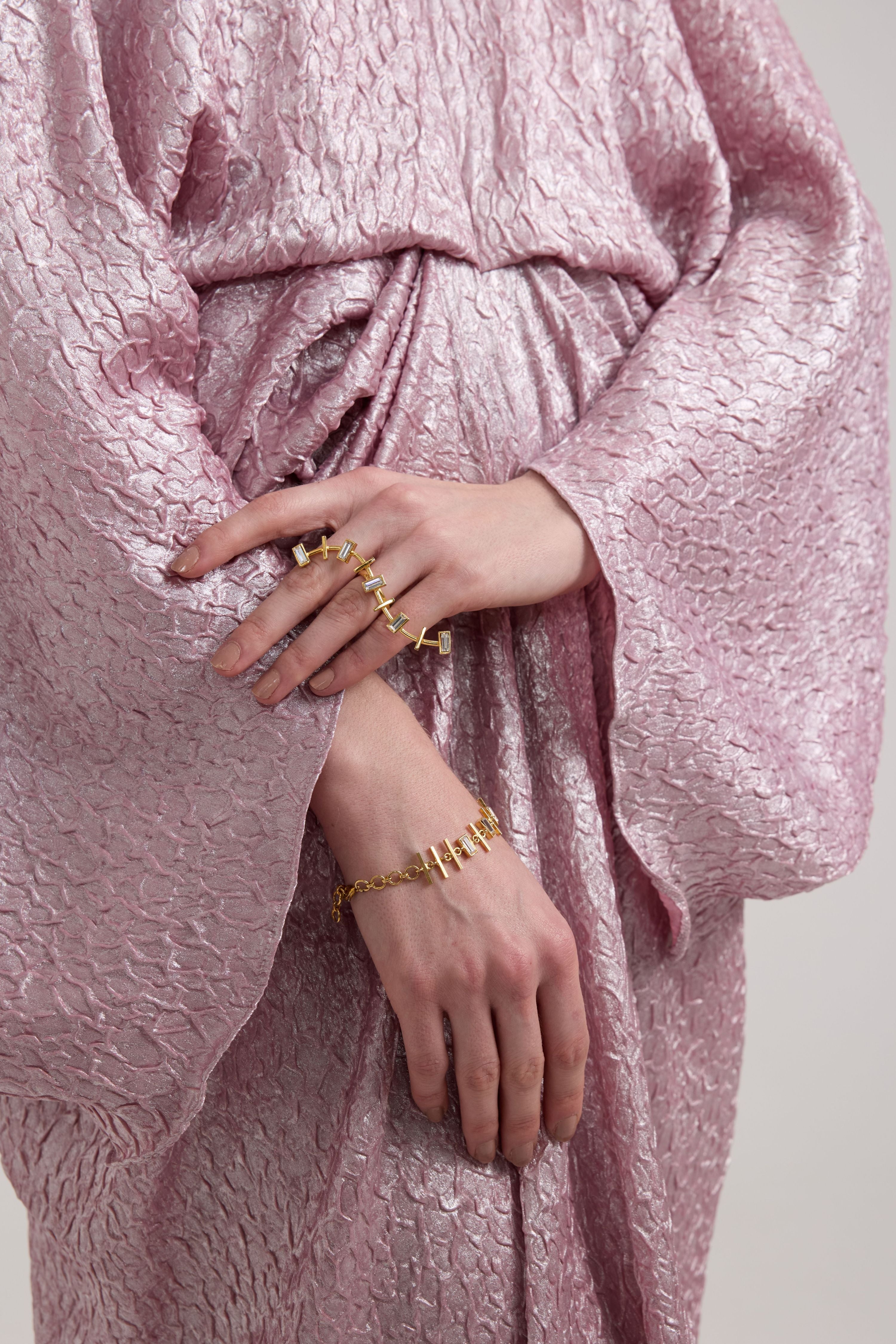 PINK SHIMMER DRAPED KAFTAN