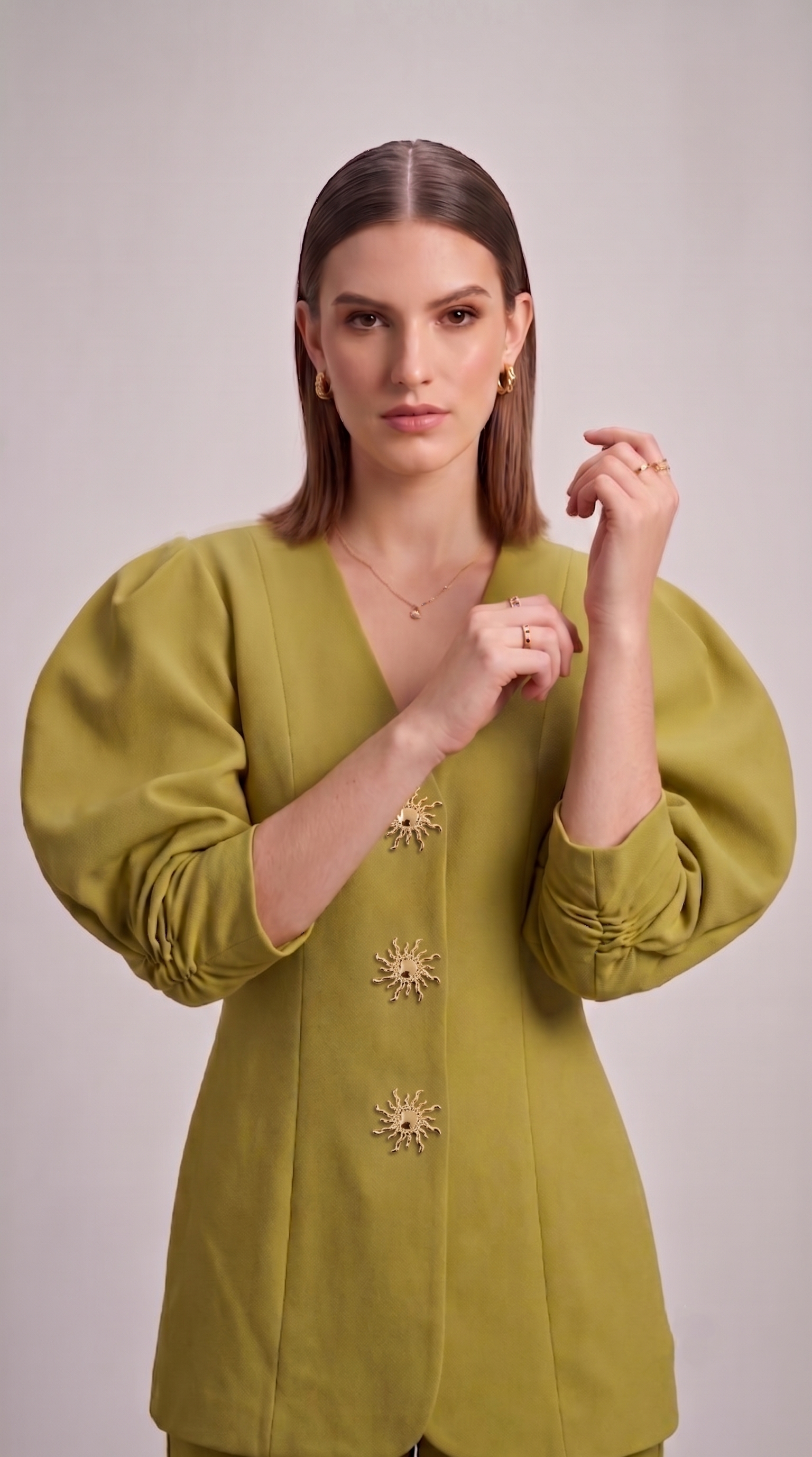 OLIVE BLAZER SET