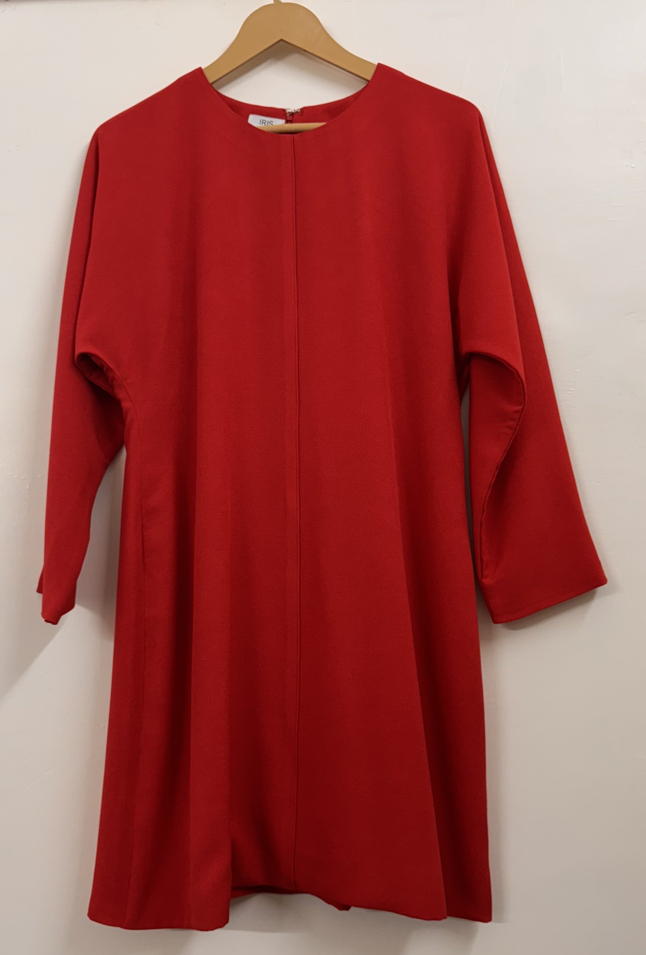 RED KIMONO SLEEVE DRESS
