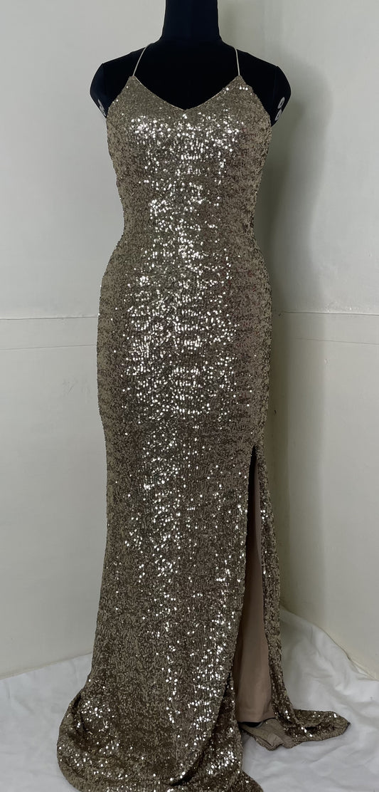 GOLDEN SEQUIN GOWN