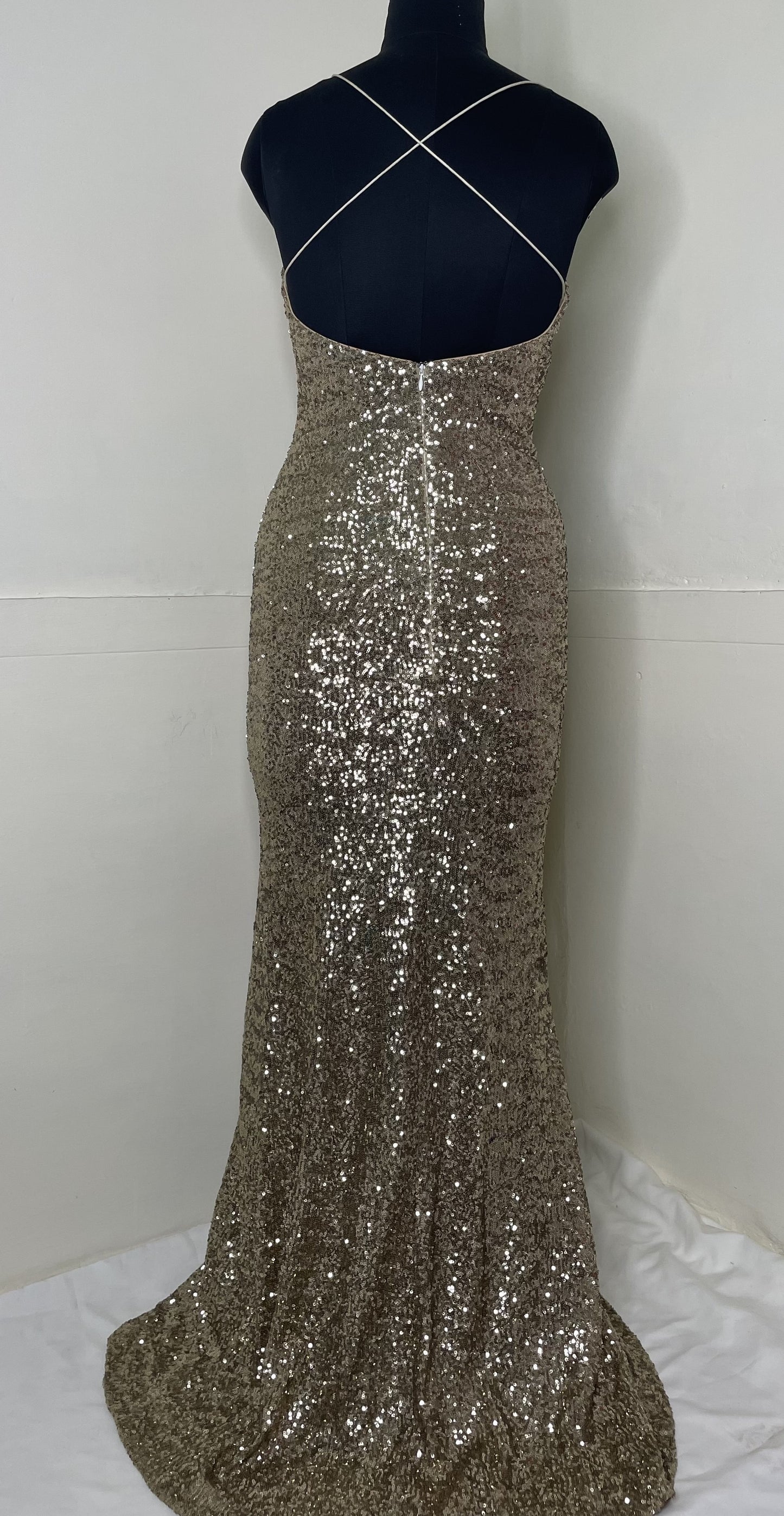 GOLDEN SEQUIN GOWN