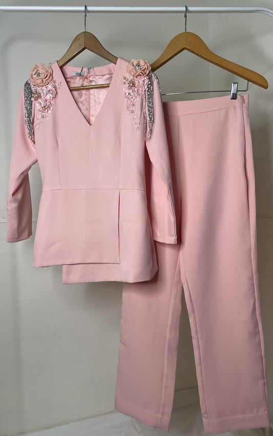 PINK EMBELLISHED CO-ORD SET