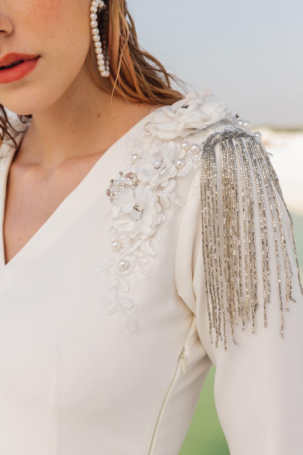 IVORY EMBELLISHES CO-ORD SET - LabelIris