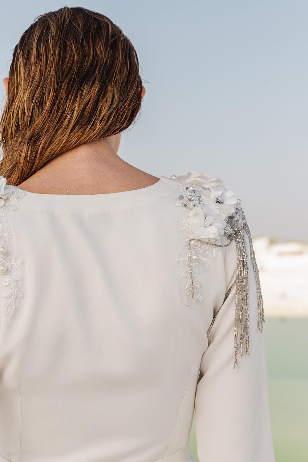 IVORY EMBELLISHES CO-ORD SET - LabelIris