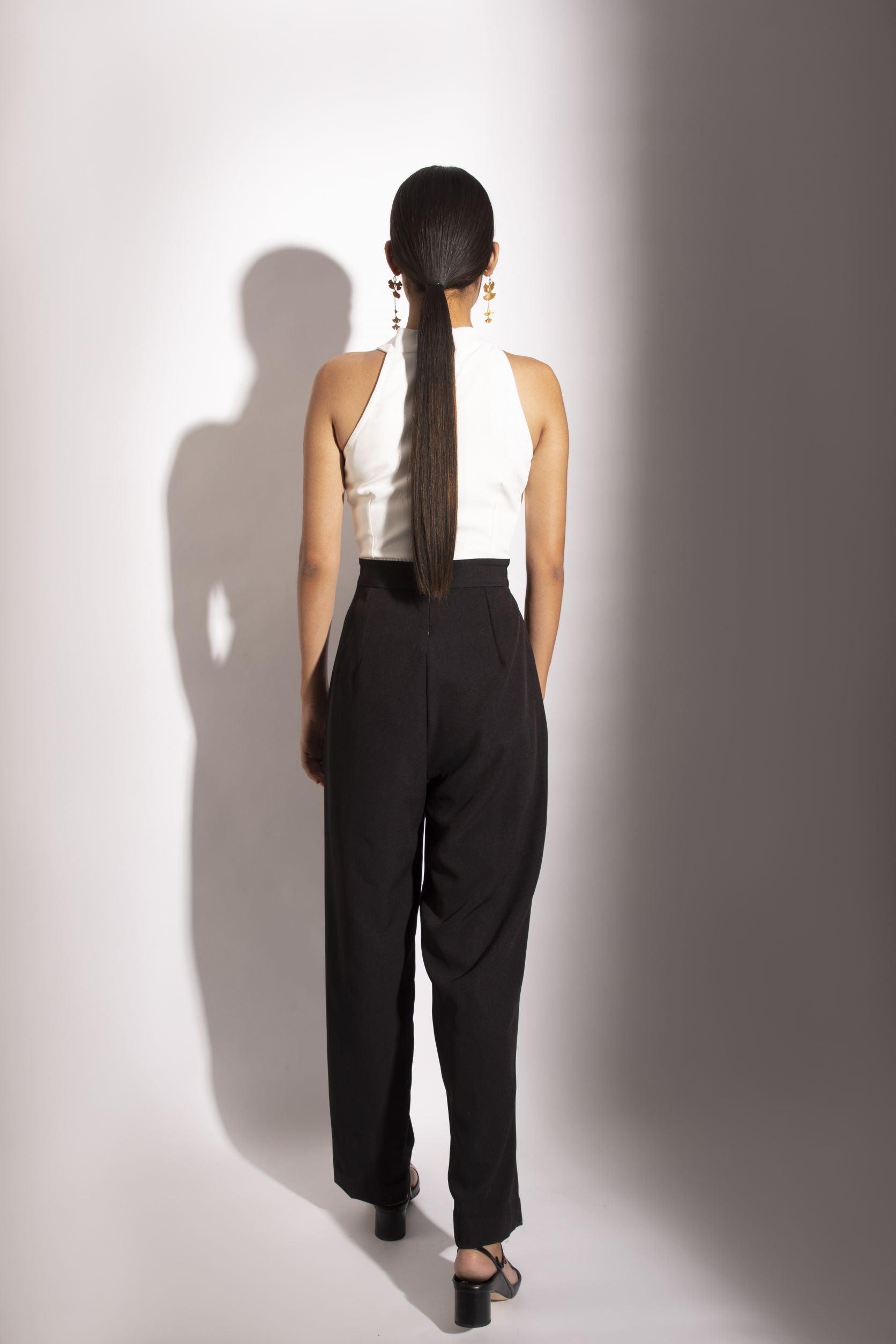 BLACK AND WHITE CHAIN JUMPSUIT